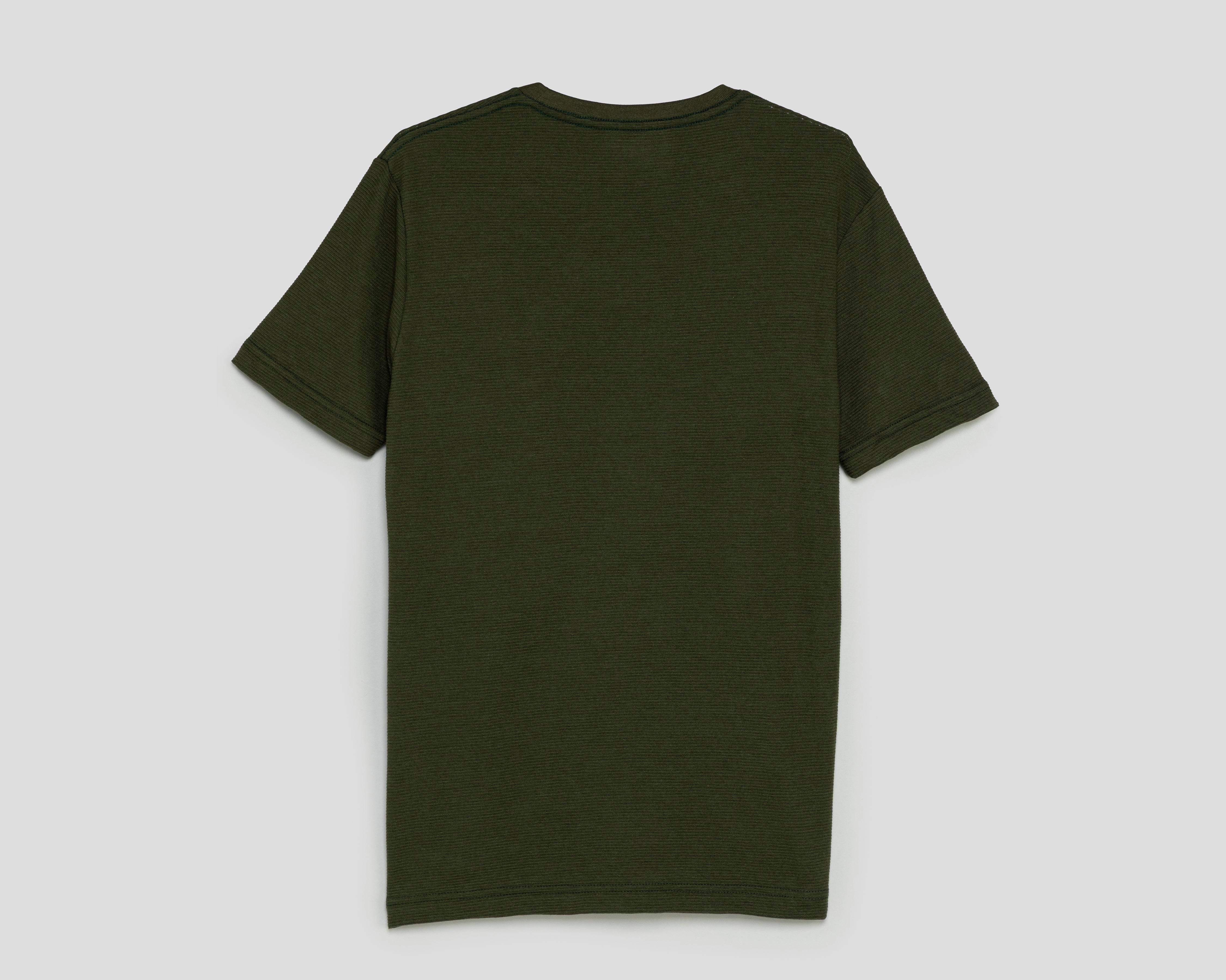 Foto 3 pulgar | Playera de Cuello Redondo Verde Strona para Hombre