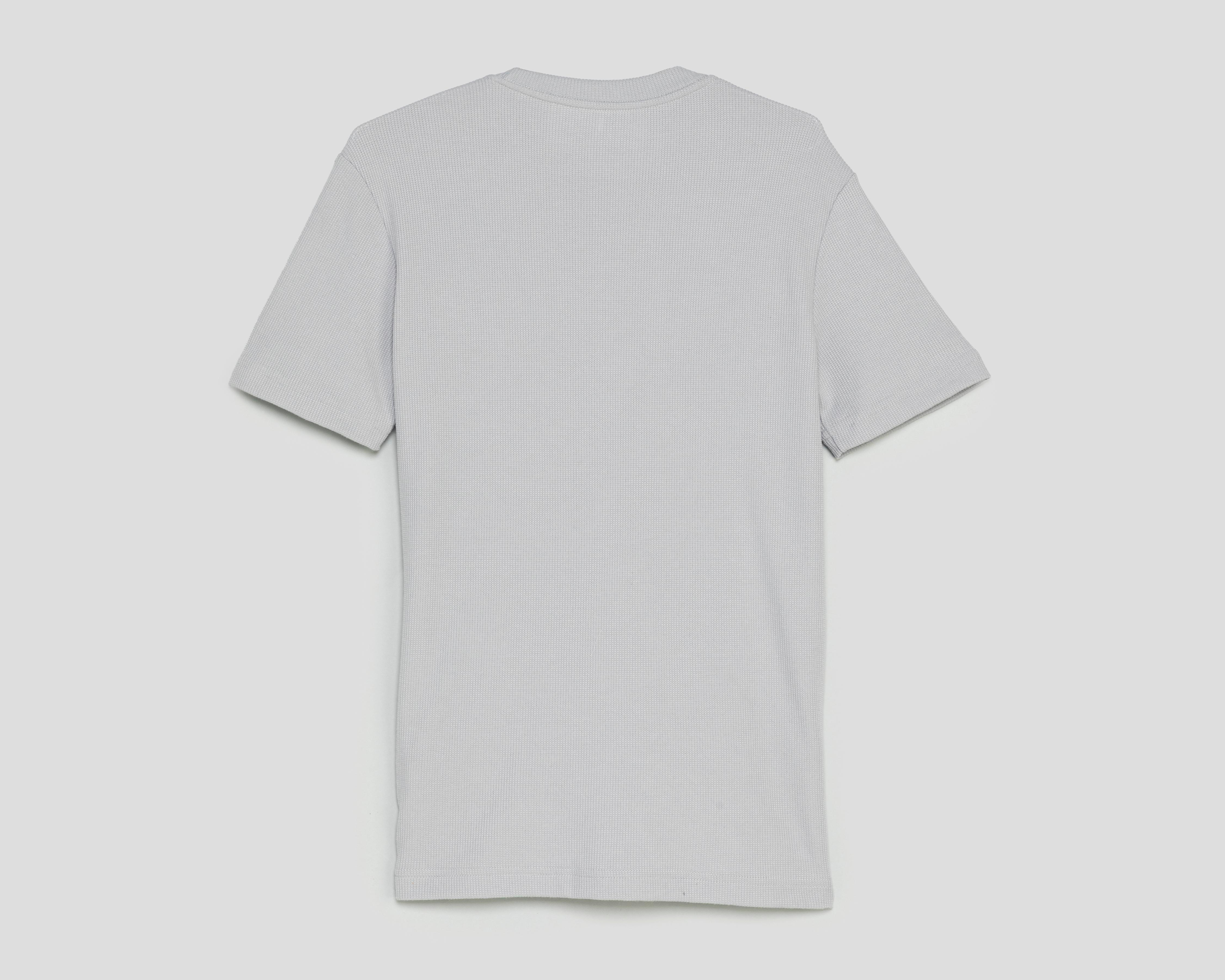 Foto 3 pulgar | Playera de Cuello Redondo Gris Refill para Hombre