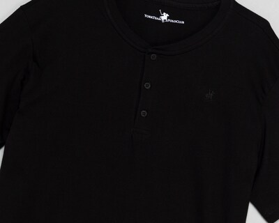 Foto 3 | Playera de Cuello Redondo Negra York Team Polo Club para Hombre