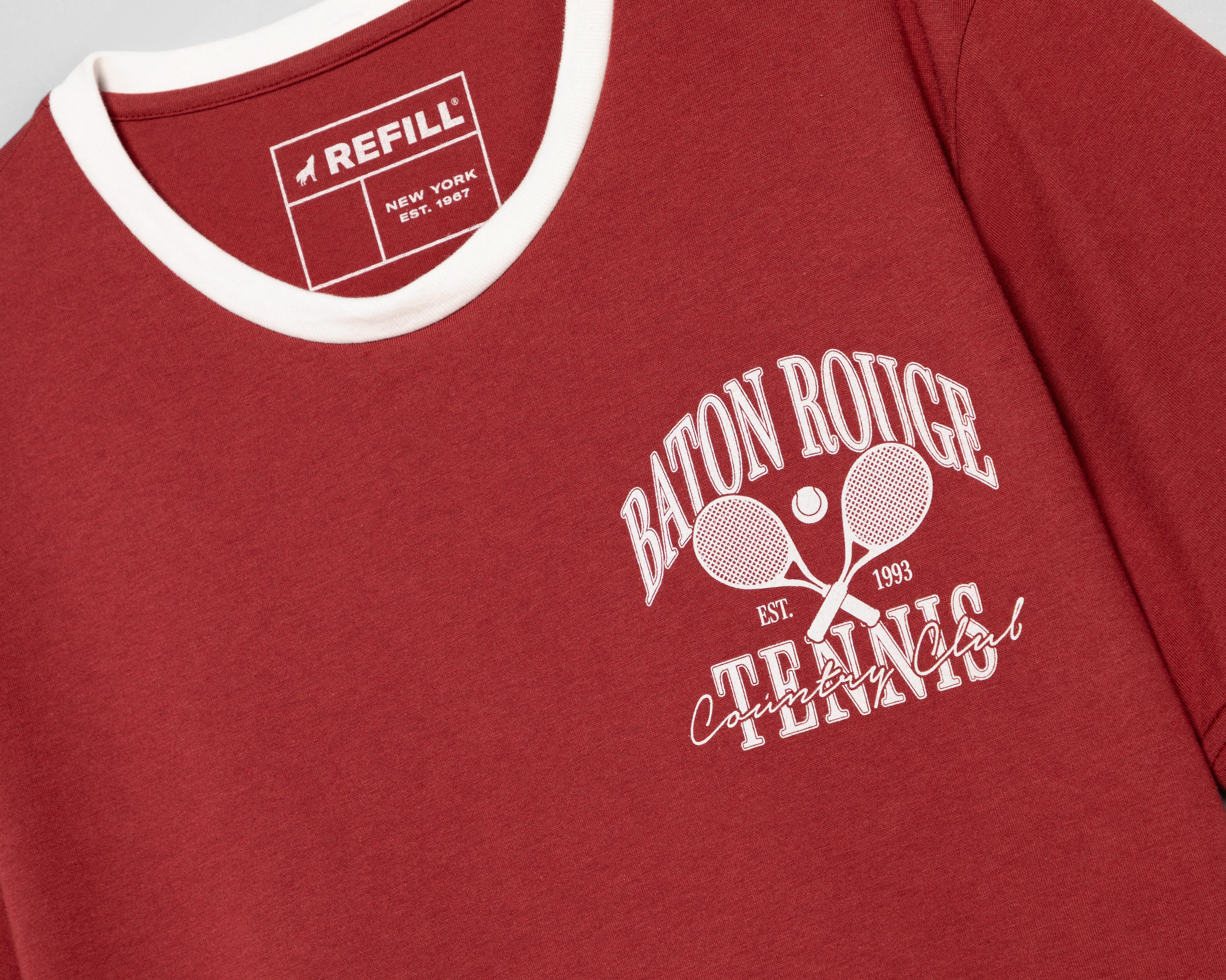 Foto 4 pulgar | Playera de Cuello Redondo Marrón Refill para Hombre