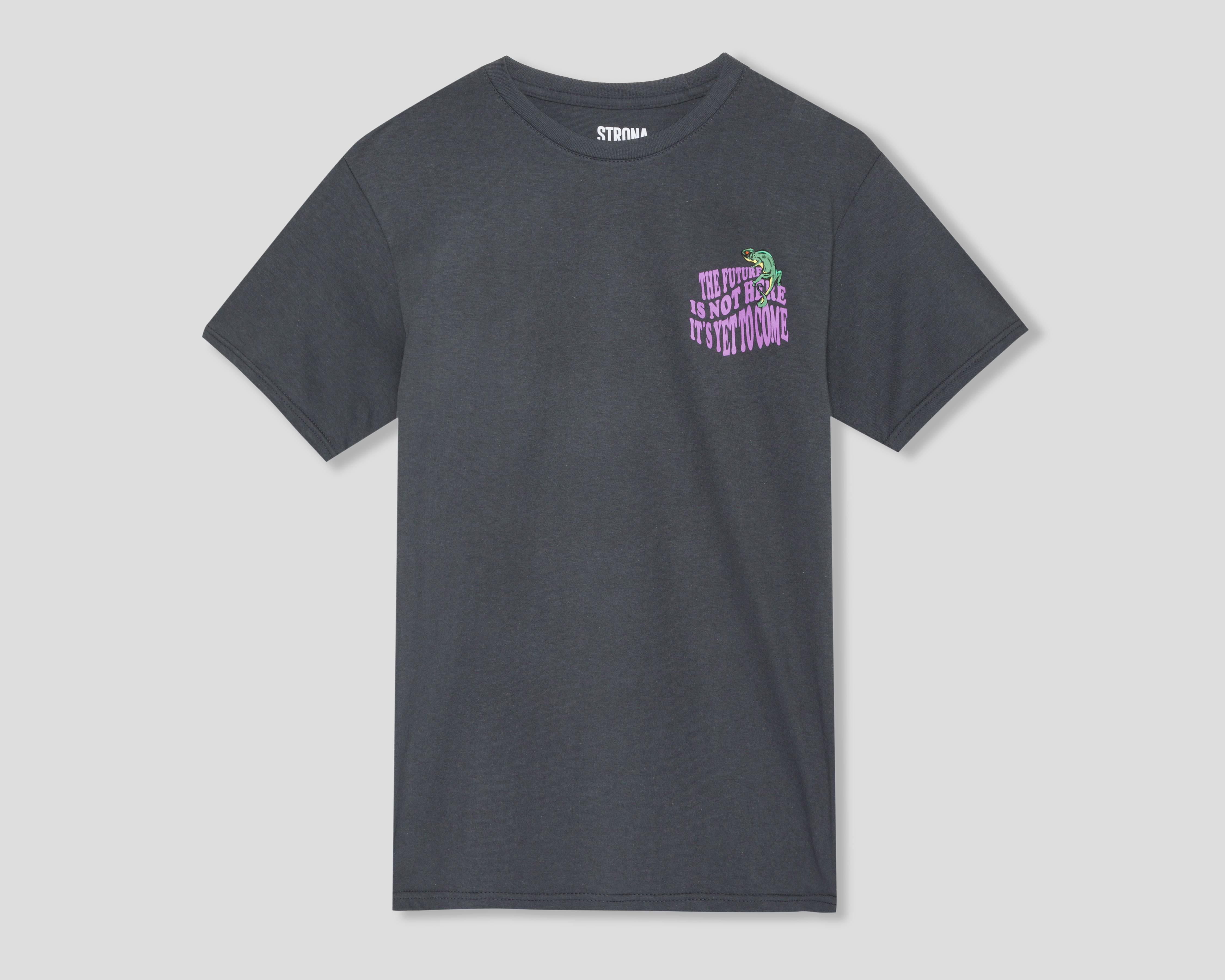Playera de Cuello Redondo Gris Strona para Hombre