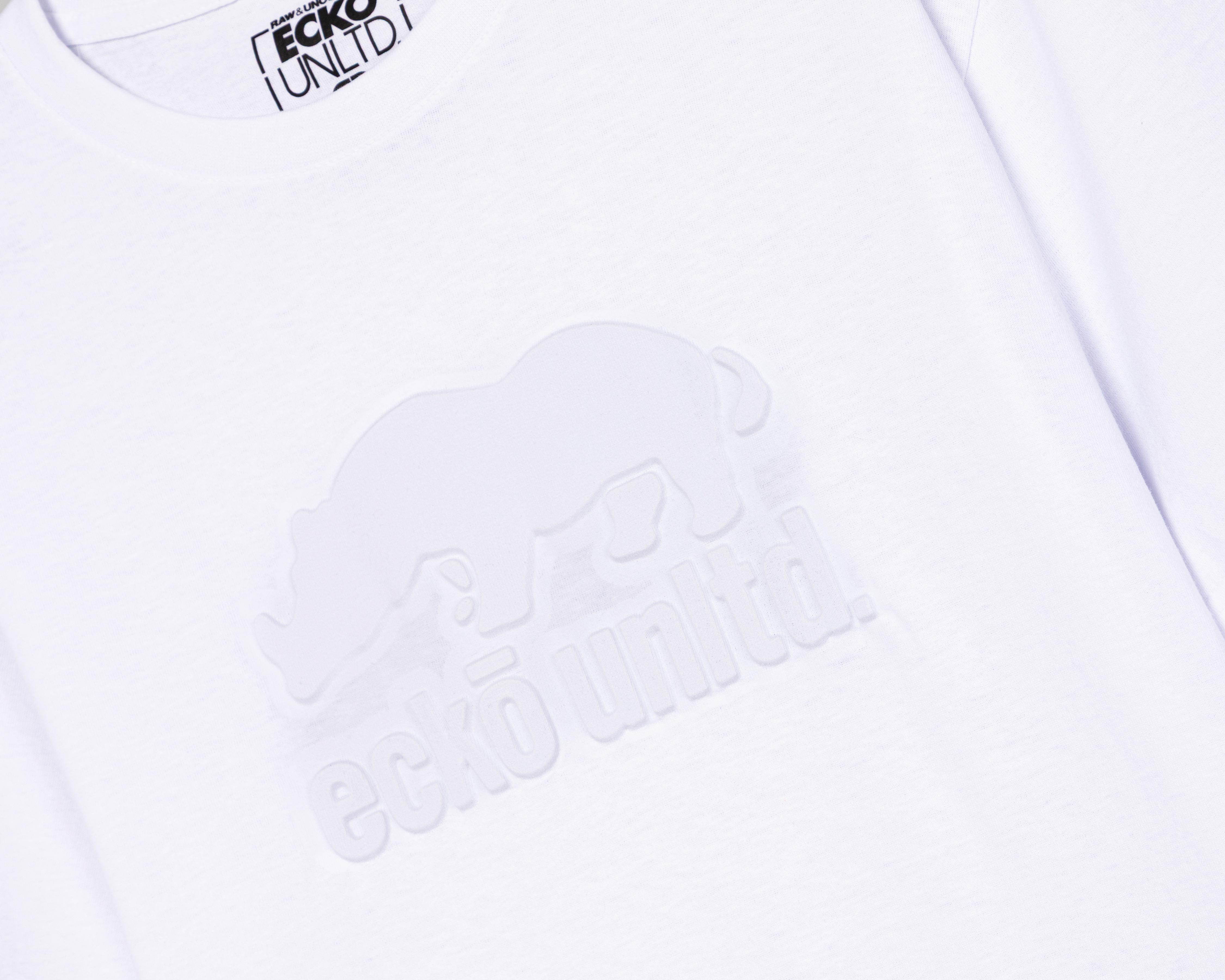 Foto 4 pulgar | Playera Cuello Redondo Blanca Ecko Untld. para Hombre