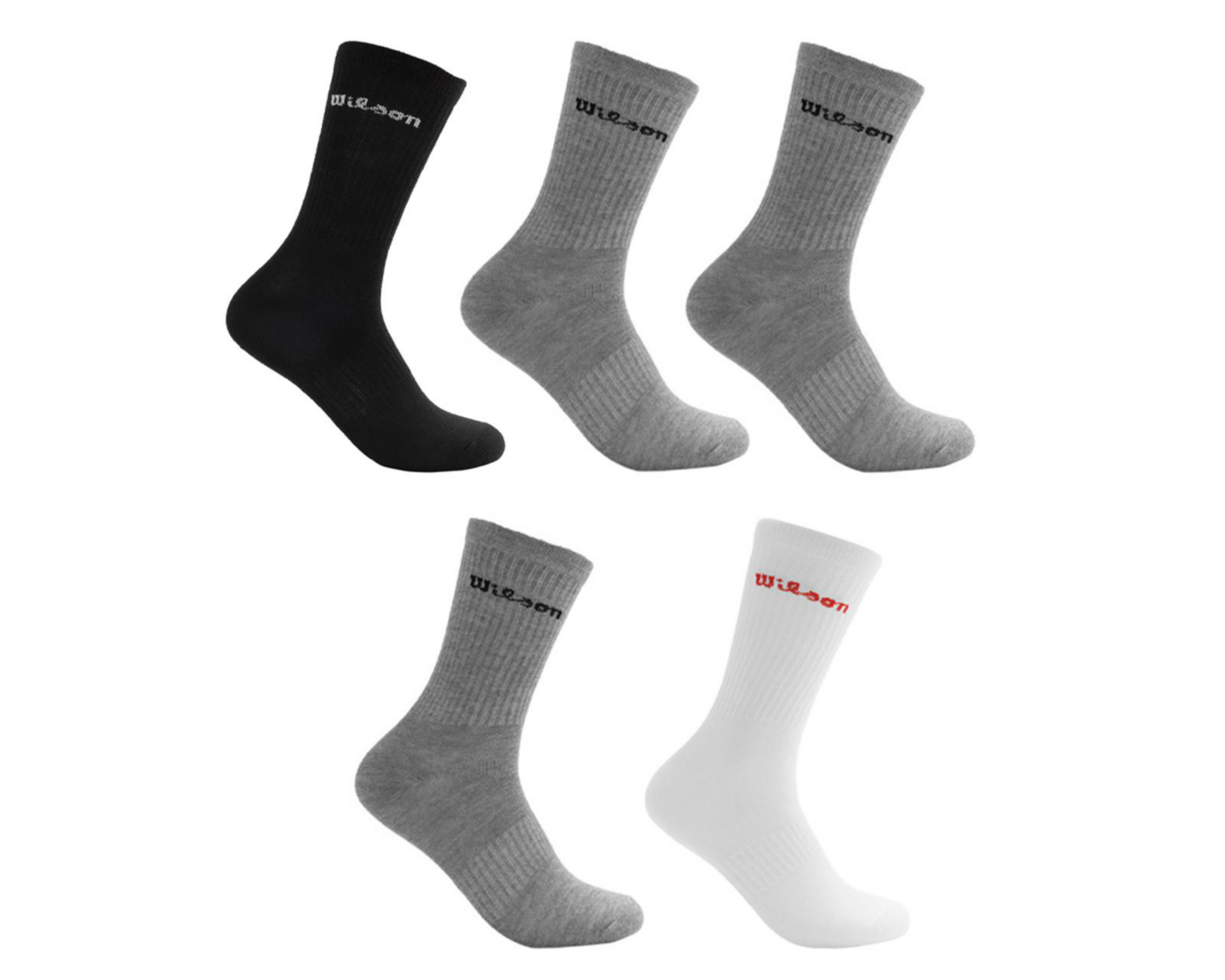 Foto 2 pulgar | Calcetas Largas Deportivas Wilson para Hombre 5 Pares