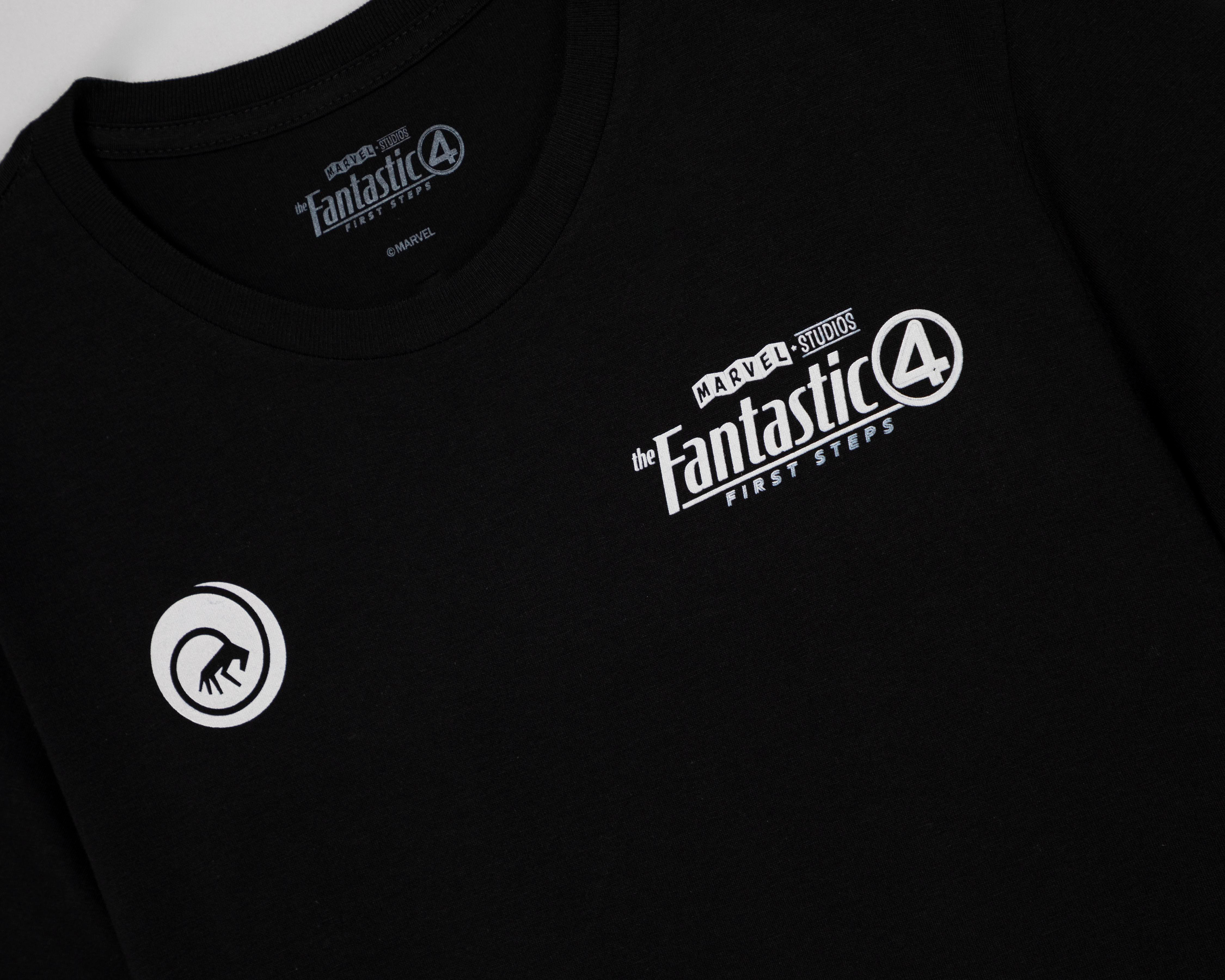 Foto 4 pulgar | Playera de Cuello Redondo Negra Marvel para Hombre
