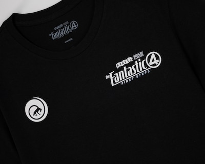Foto 3 | Playera de Cuello Redondo Negra Marvel para Hombre
