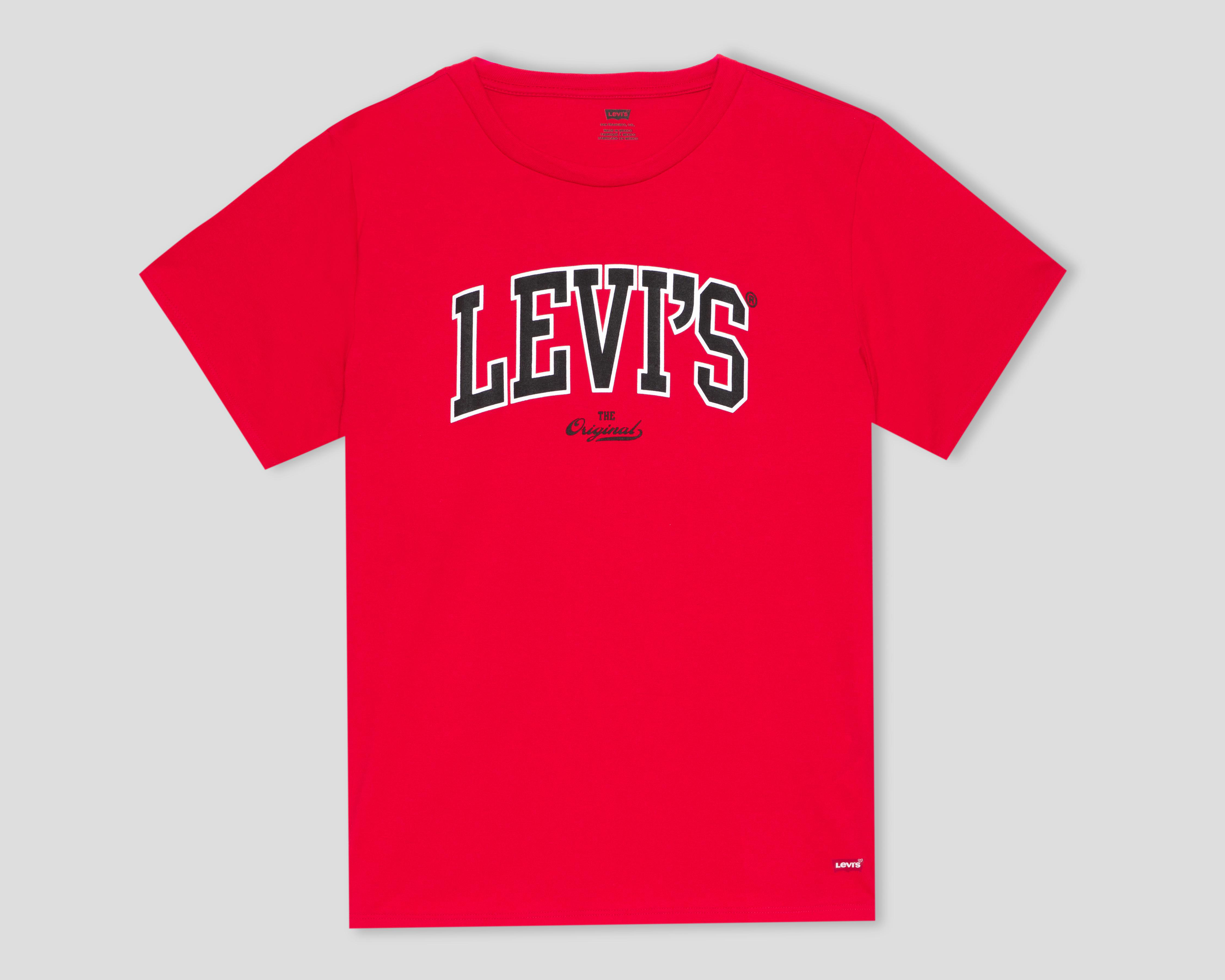 Foto 2 pulgar | Playera Cuello Redondo Roja Levi's para Hombre