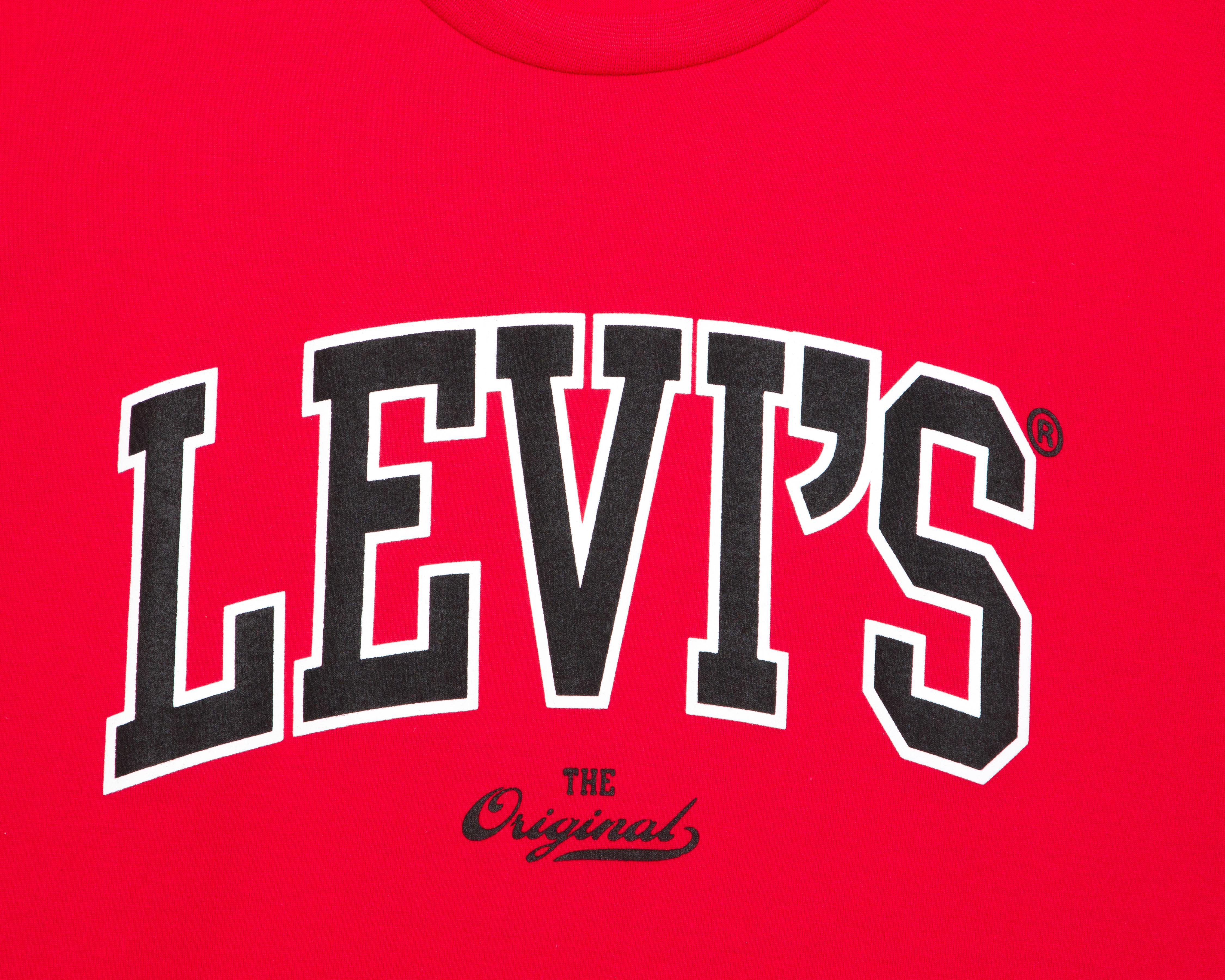Foto 4 pulgar | Playera Cuello Redondo Roja Levi's para Hombre