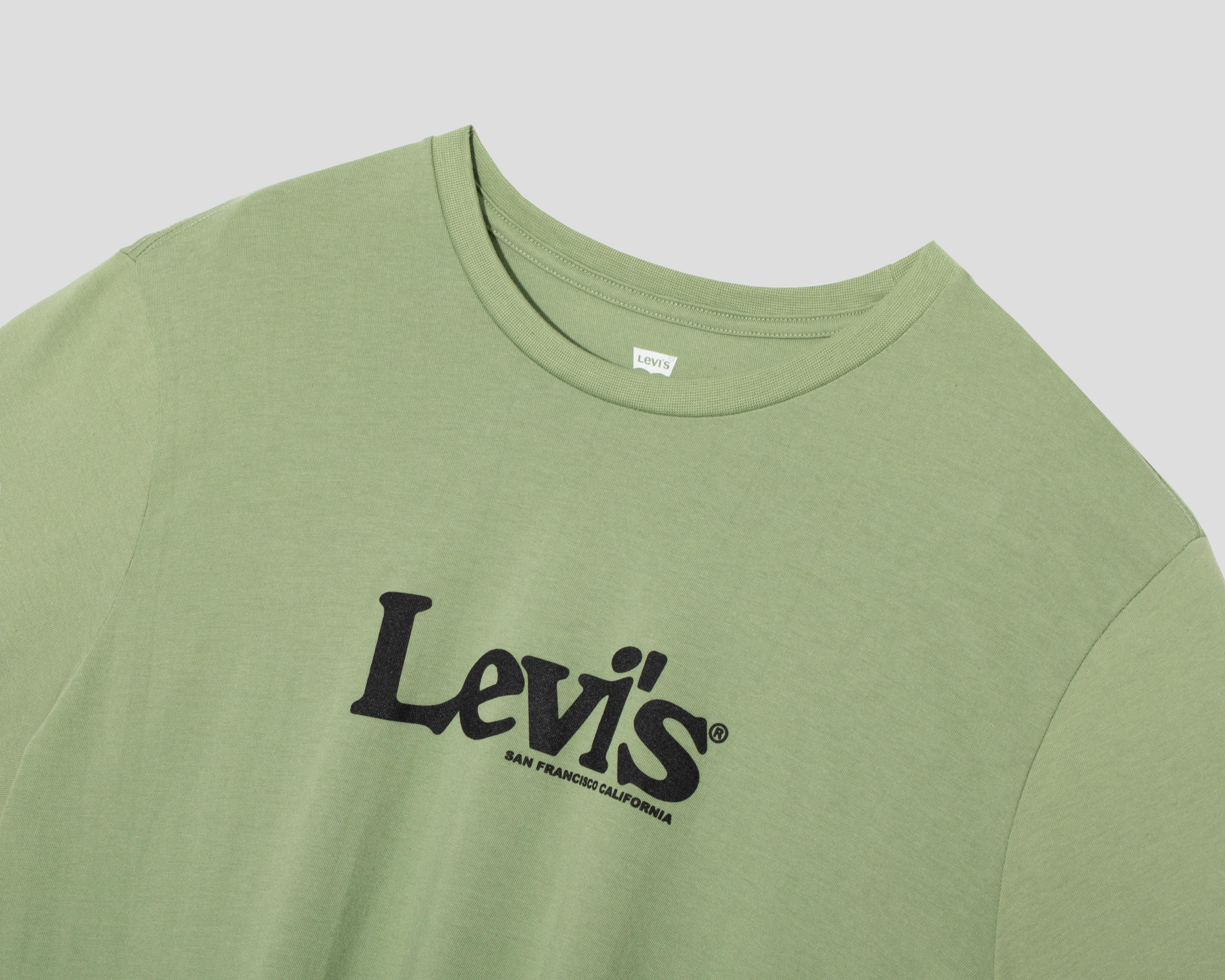 Foto 4 pulgar | Playera de Cuello Redondo Verde Levi's para Hombre