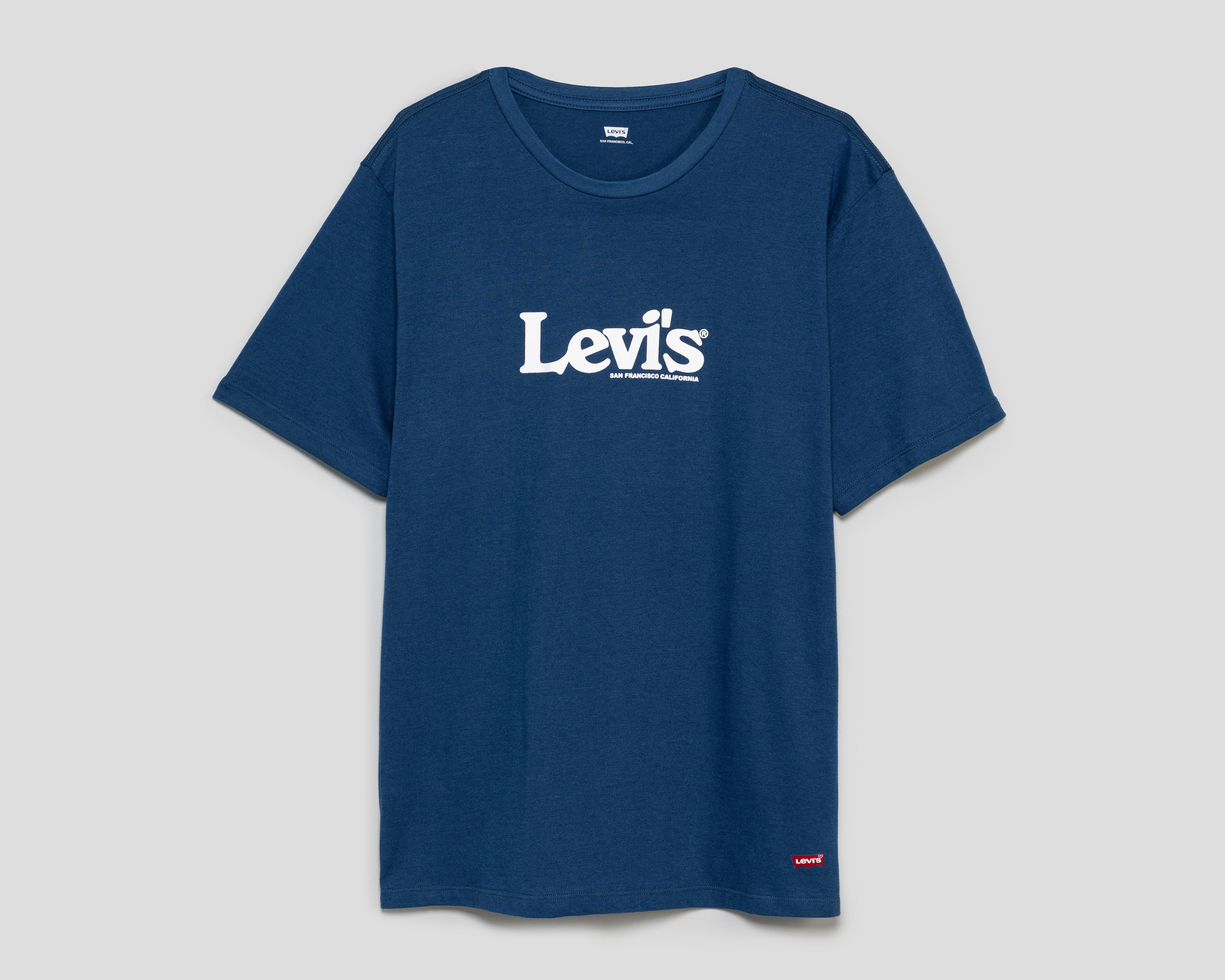 Foto 2 pulgar | Playera de Cuello Redondo Azul Levi's para Hombre