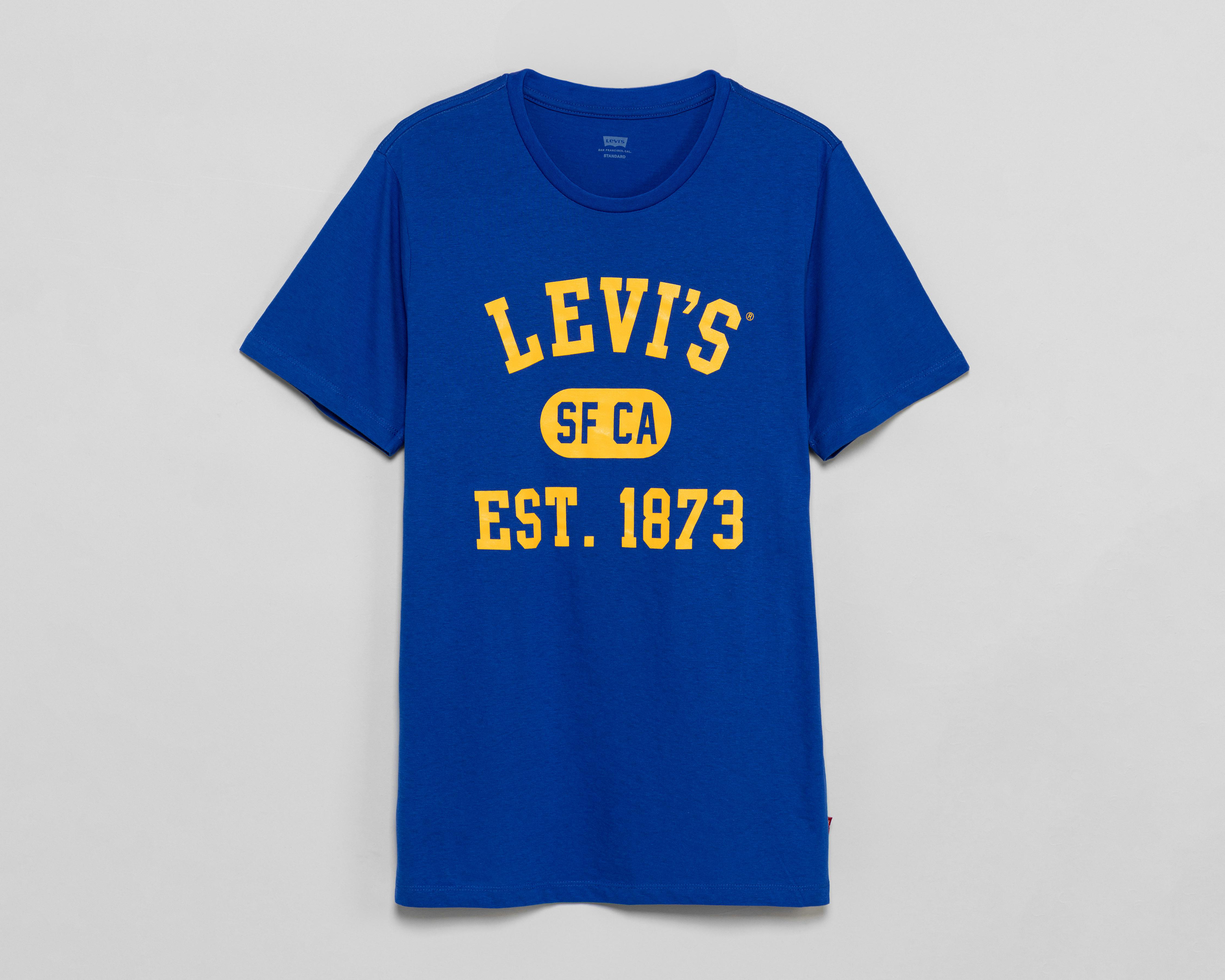 Playera de Cuello Redondo Azul Levi's para Hombre
