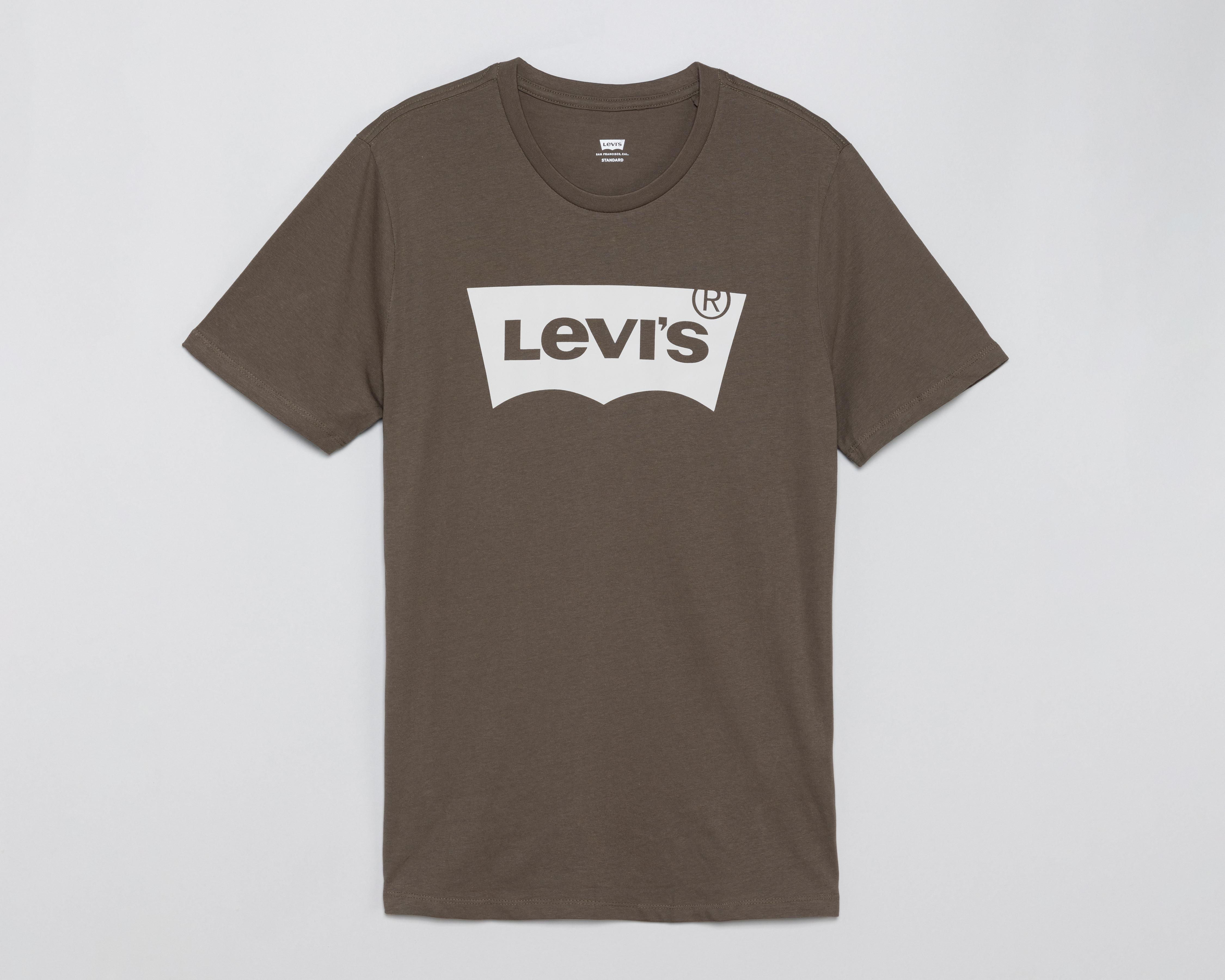Foto 2 pulgar | Playera de Cuello Redondo Café Levi's para Hombre
