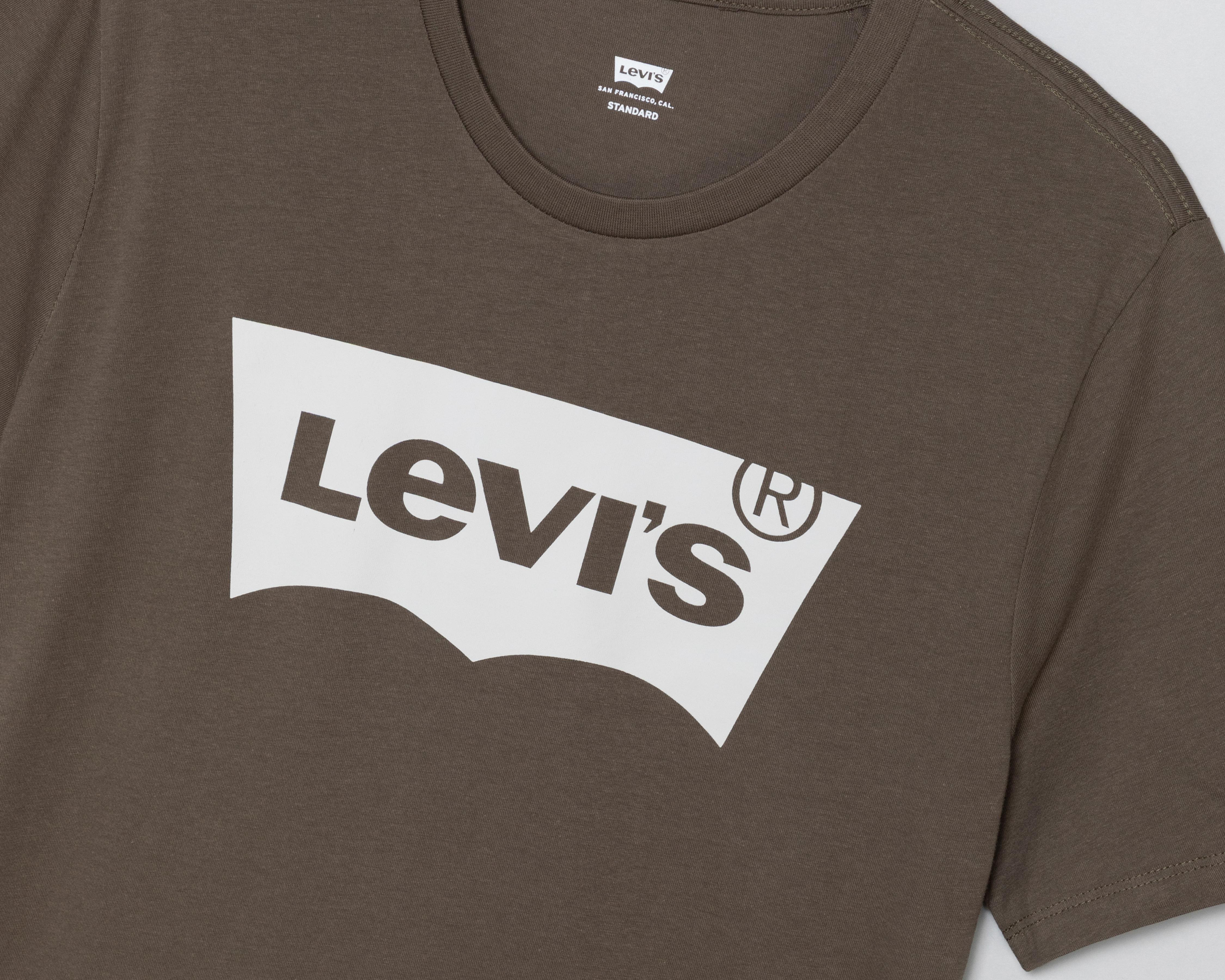 Foto 4 pulgar | Playera de Cuello Redondo Café Levi's para Hombre
