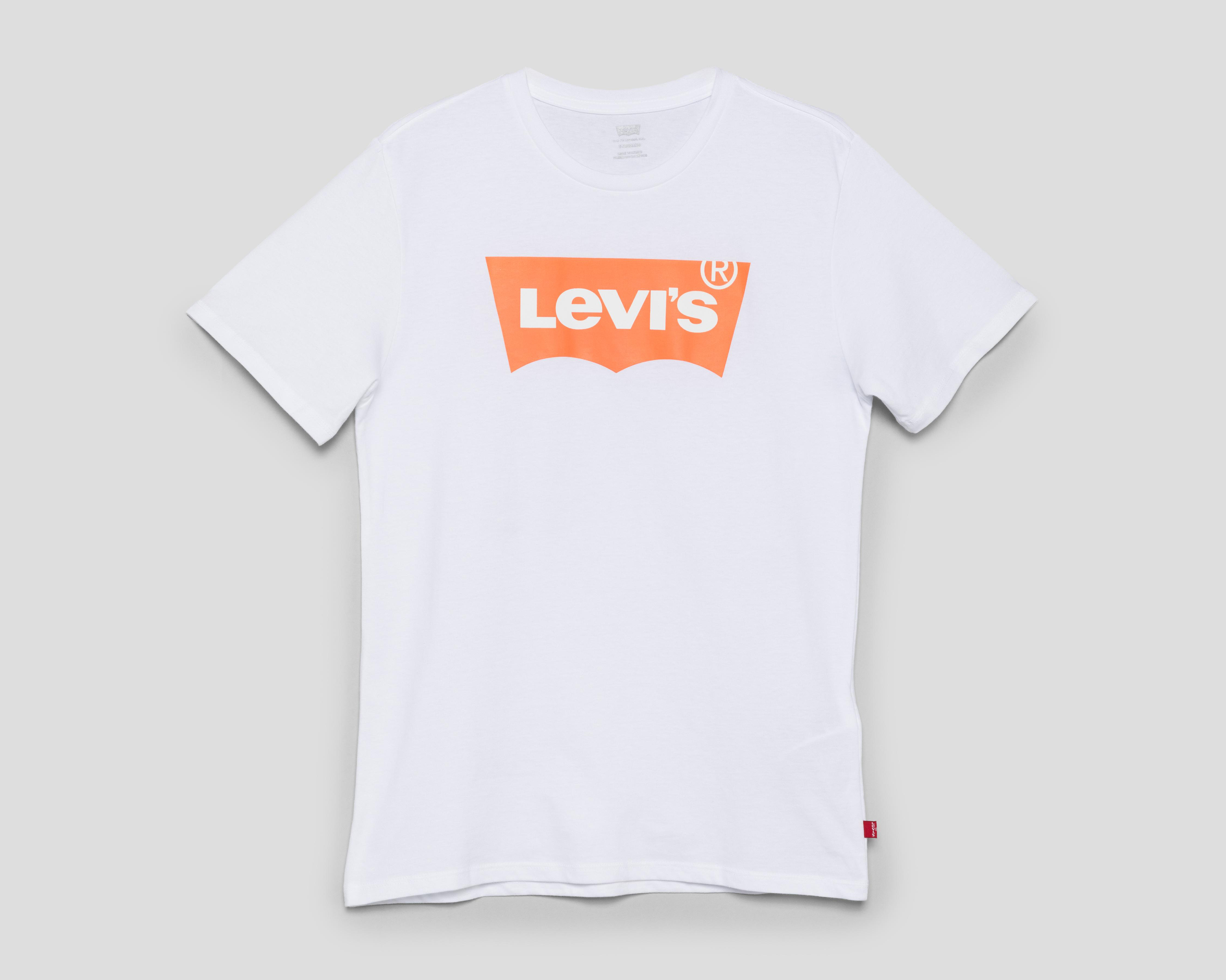 Foto 2 pulgar | Playera de Cuello Redondo Blanca Levi's para Hombre