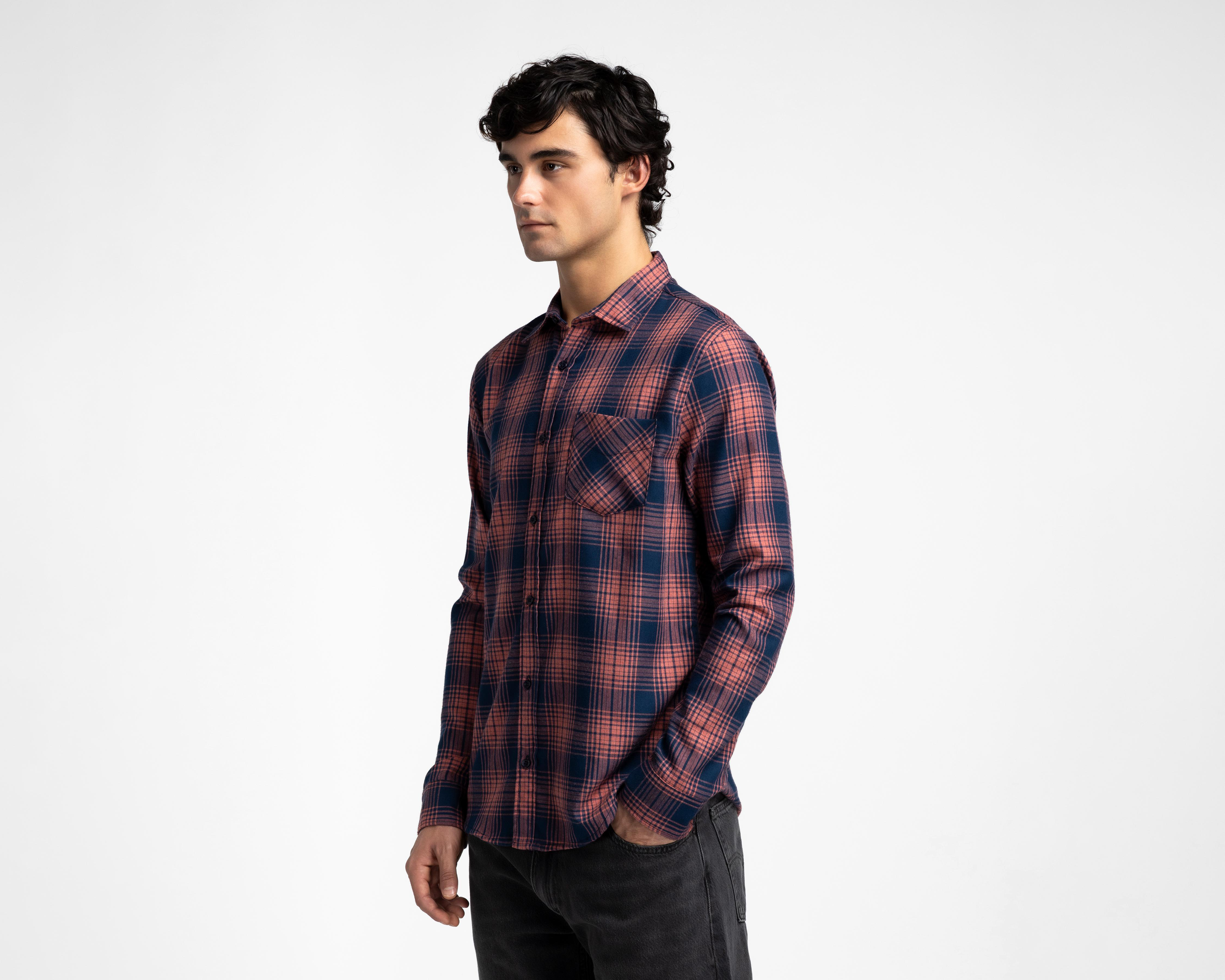 Camisa Casual Oggi Slim Fit a Cuadros para Hombre