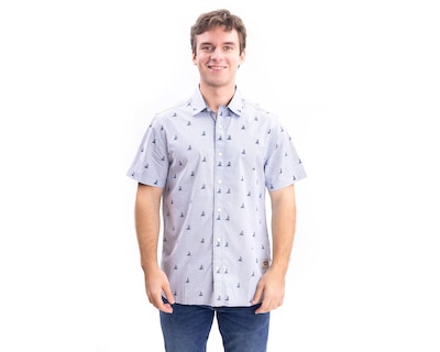 Foto 1 | Camisa Casual Nautica Jeans Co Regular Estampada para Hombre