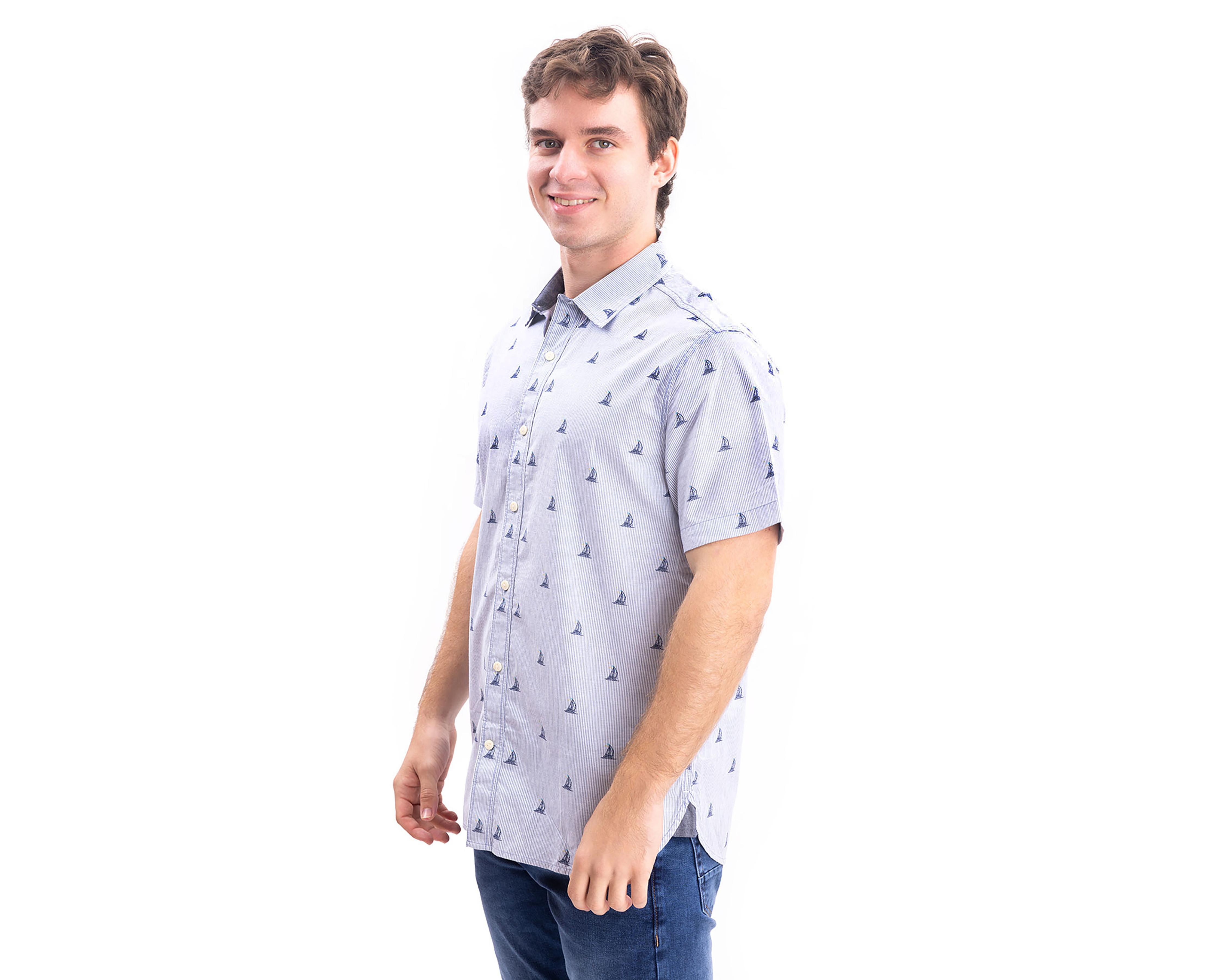 Foto 4 pulgar | Camisa Casual Nautica Jeans Co Regular Estampada para Hombre
