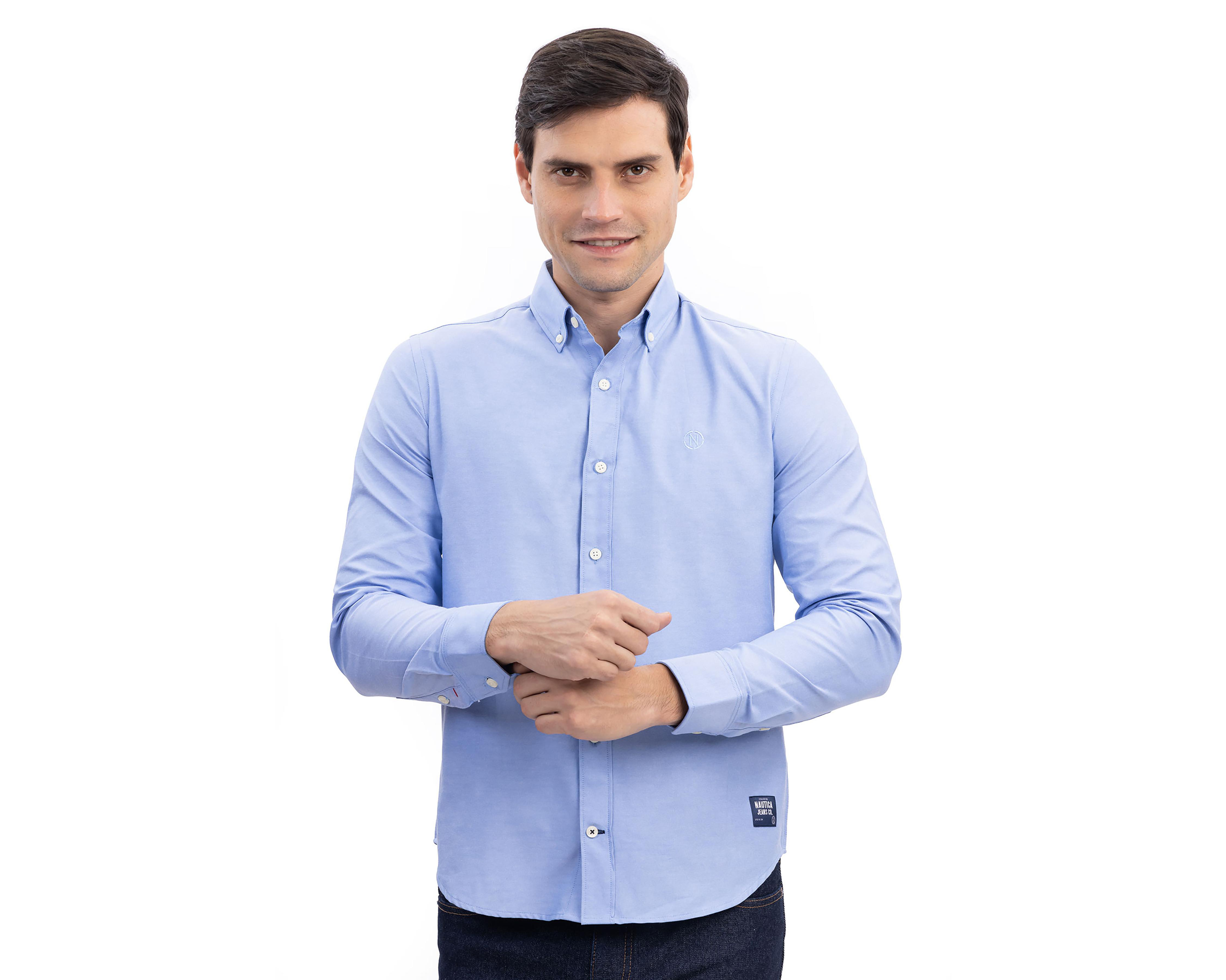 Foto 1 | Camisa Casual Nautica Jeans Co Regular Fit Lisa para Hombre