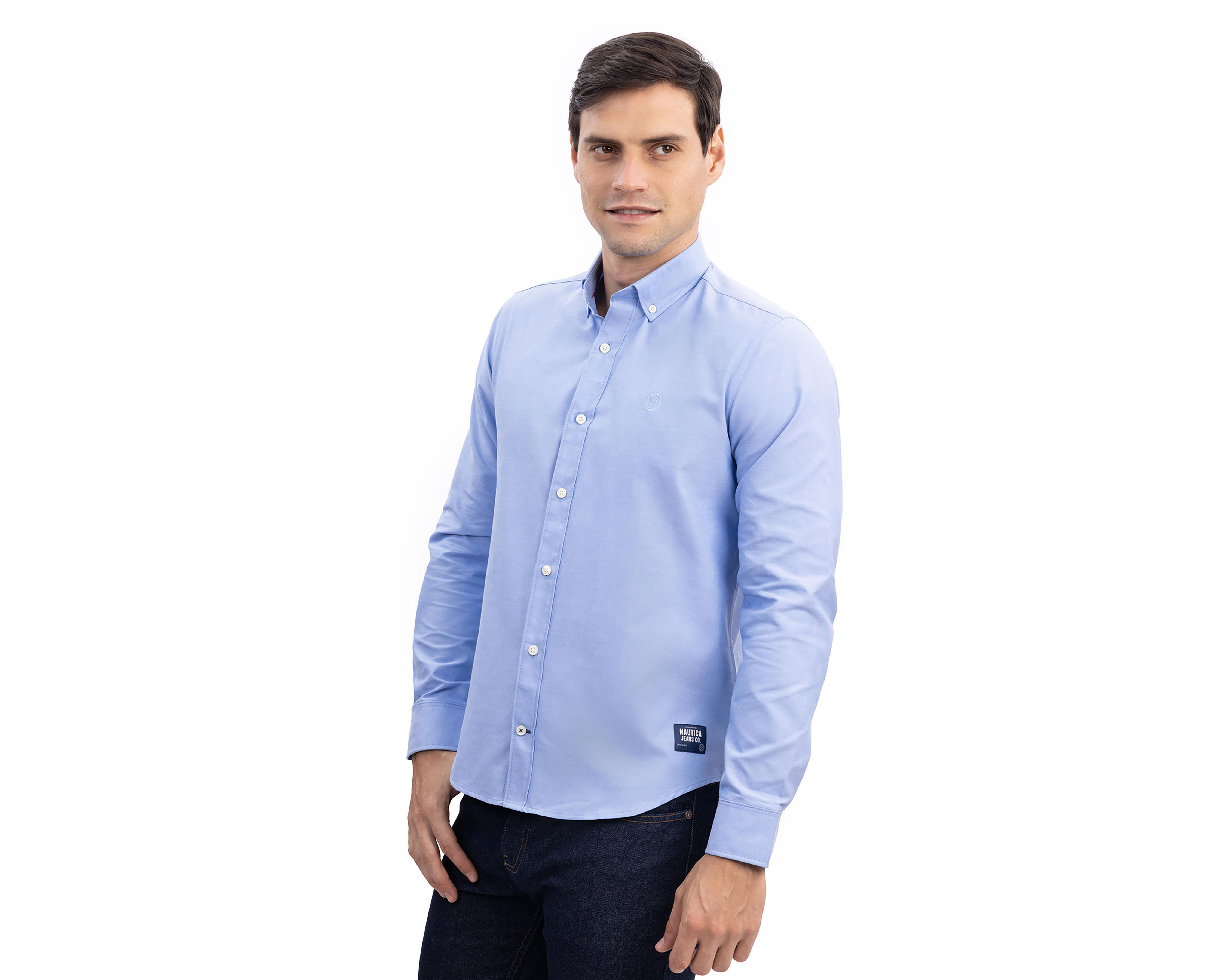 Foto 3 | Camisa Casual Nautica Jeans Co Regular Fit Lisa para Hombre