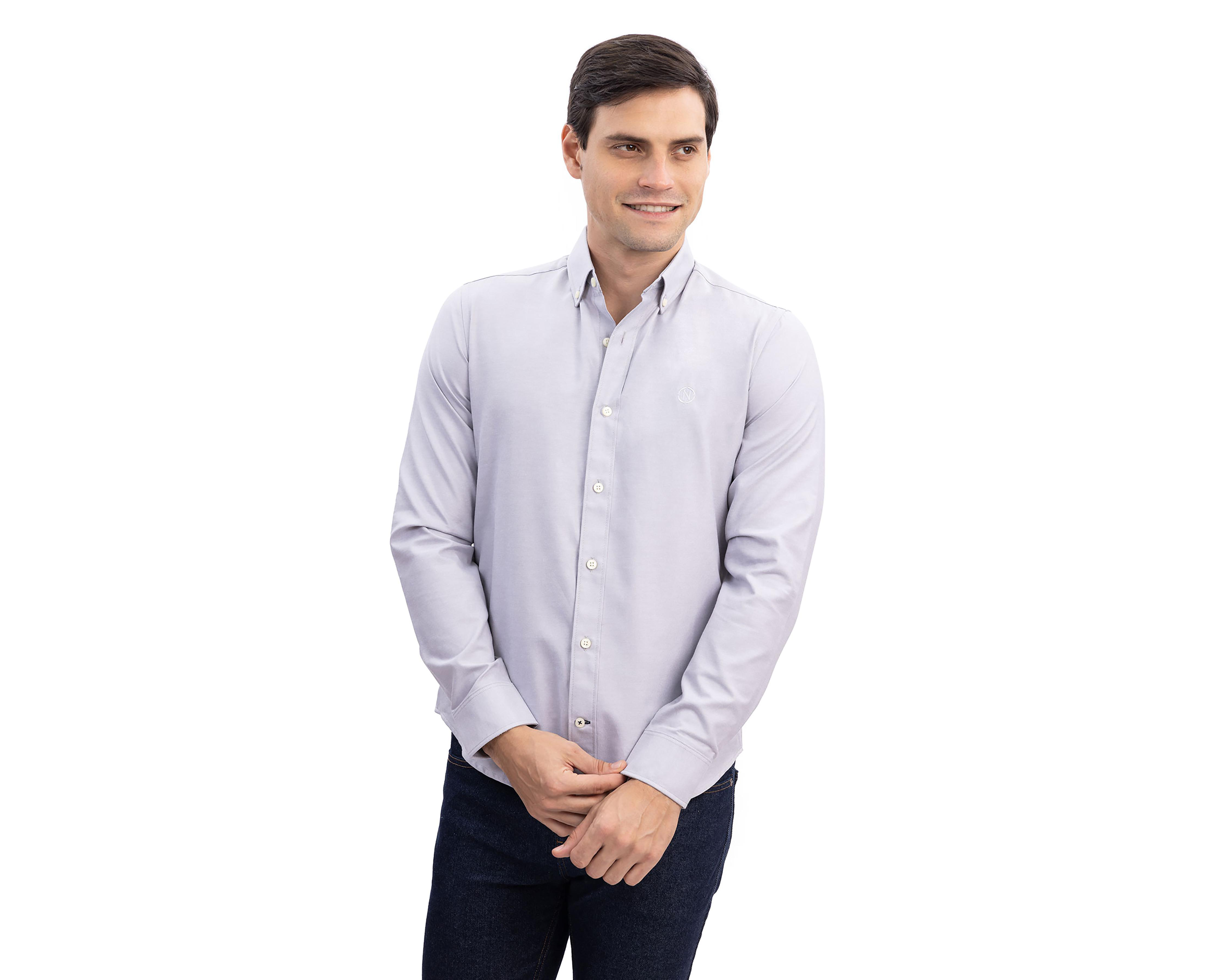 Foto 2 pulgar | Camisa Casual Nautica Jeans Co Regular Fit Lisa para Hombre