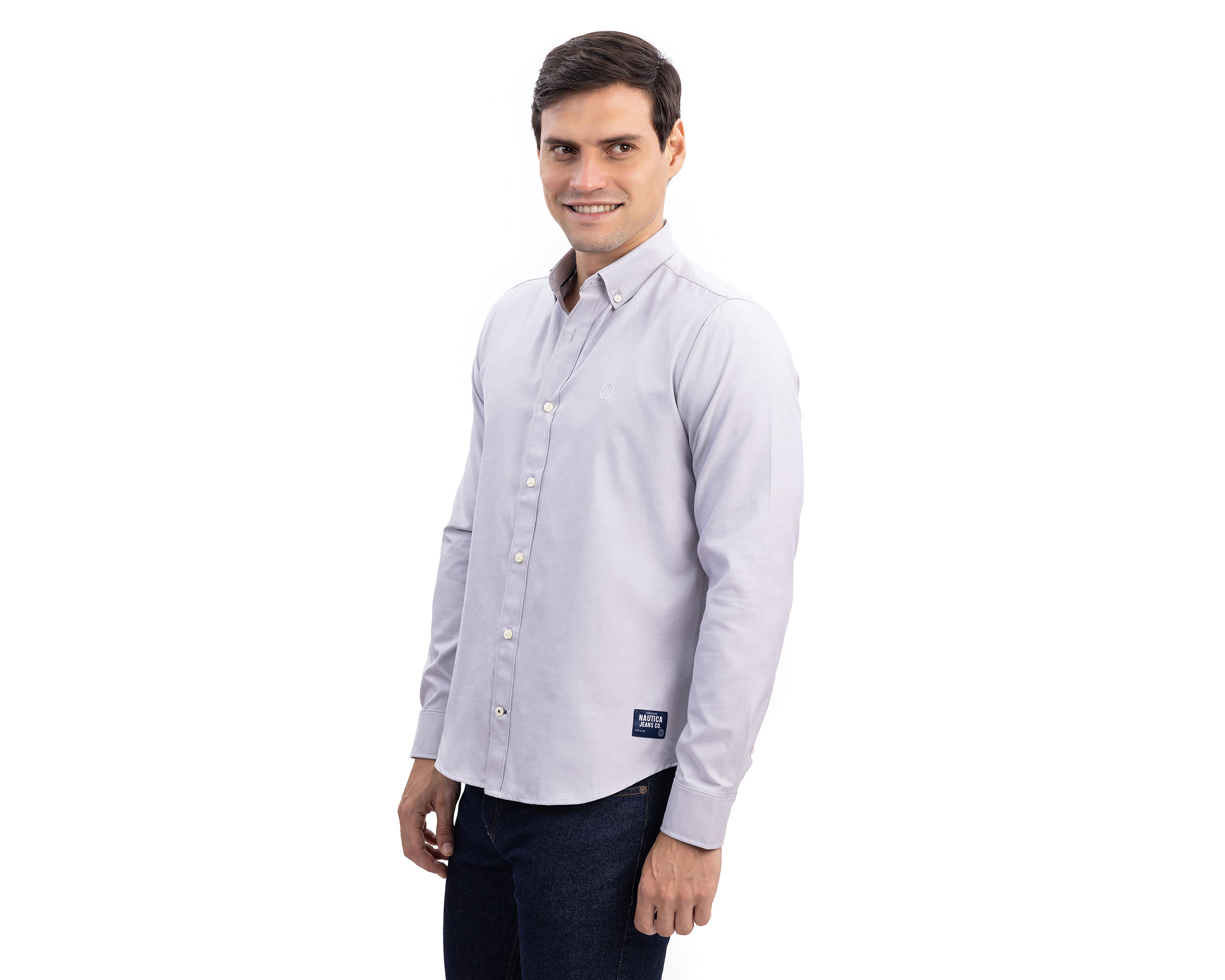 Foto 4 pulgar | Camisa Casual Nautica Jeans Co Regular Fit Lisa para Hombre
