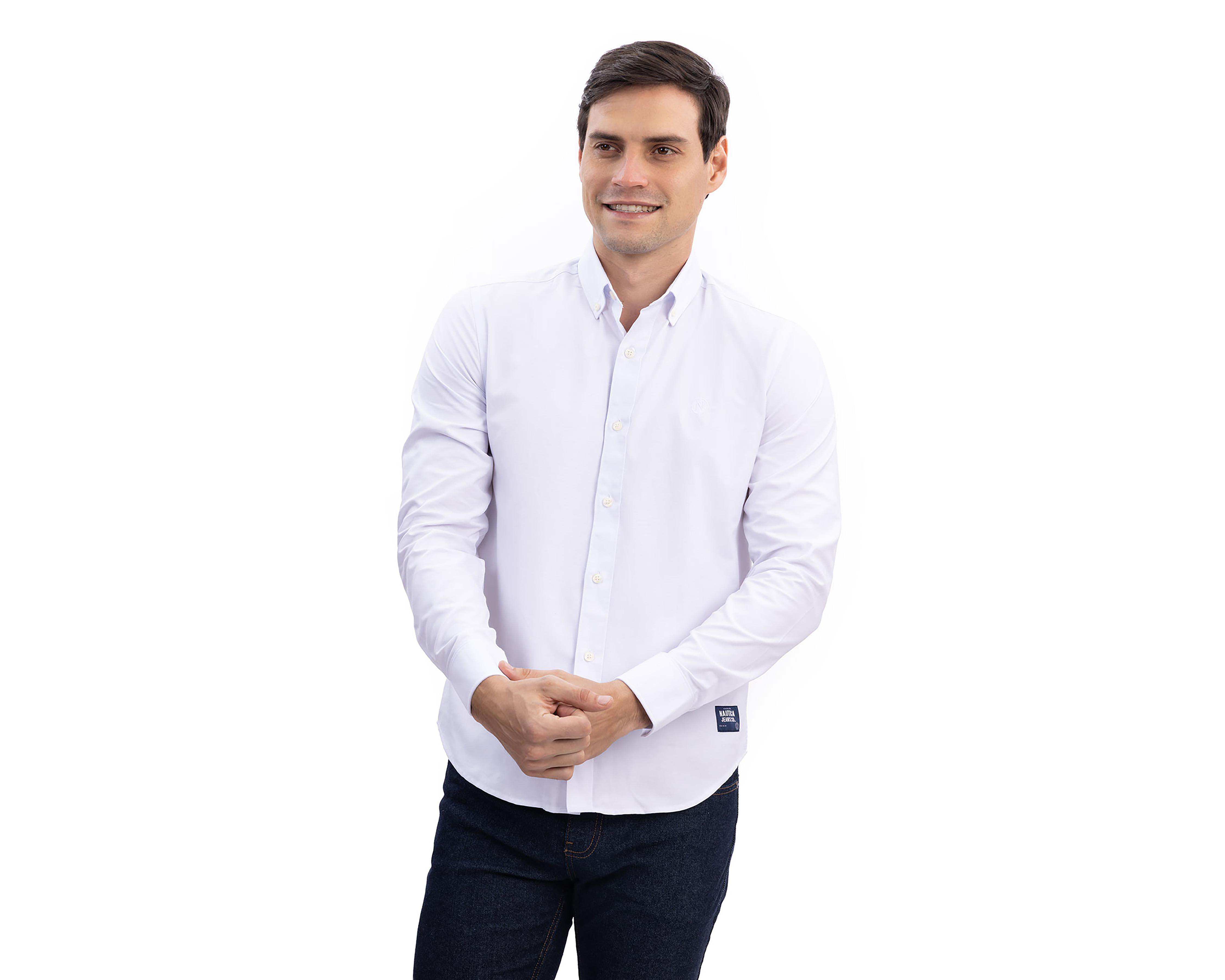 Foto 2 pulgar | Camisa Casual Nautica Jeans Co Regular Fit Lisa para Hombre