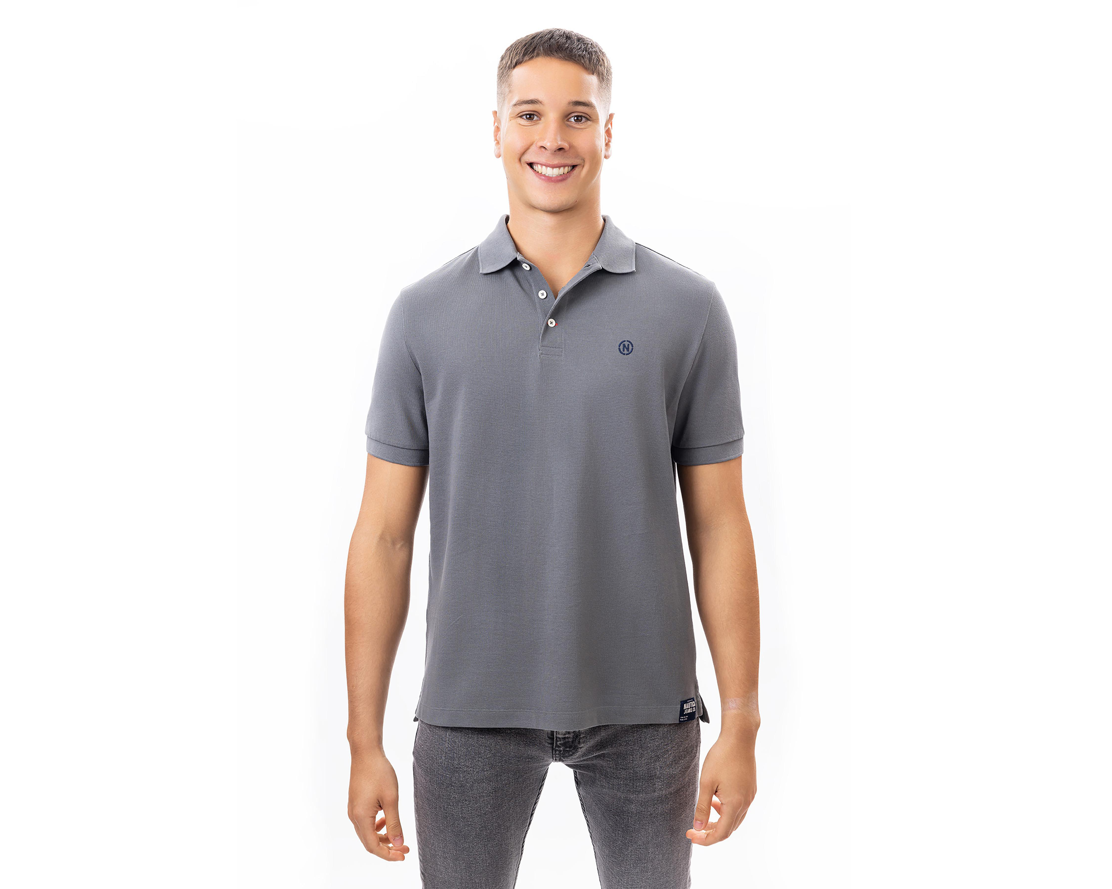 Playera Polo Nautica Jeans Co Gris para Hombre