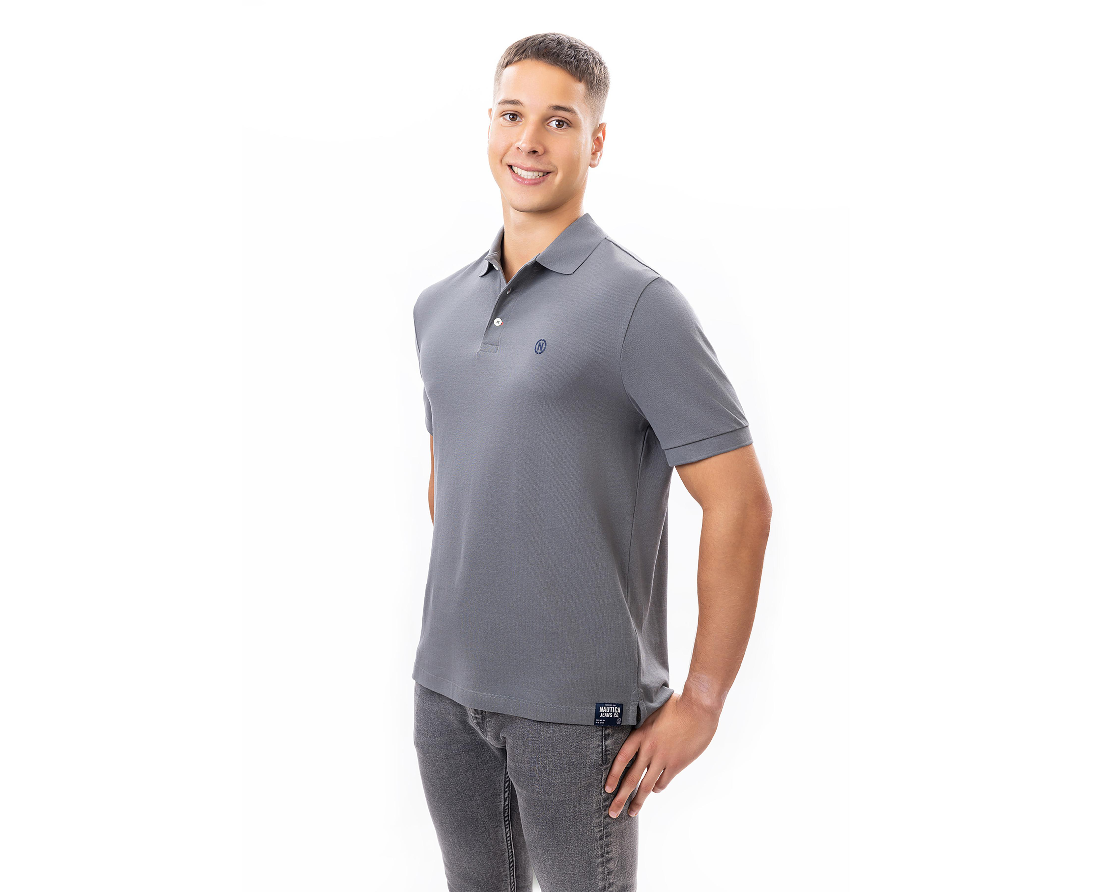 Foto 4 pulgar | Playera Polo Nautica Jeans Co Gris para Hombre