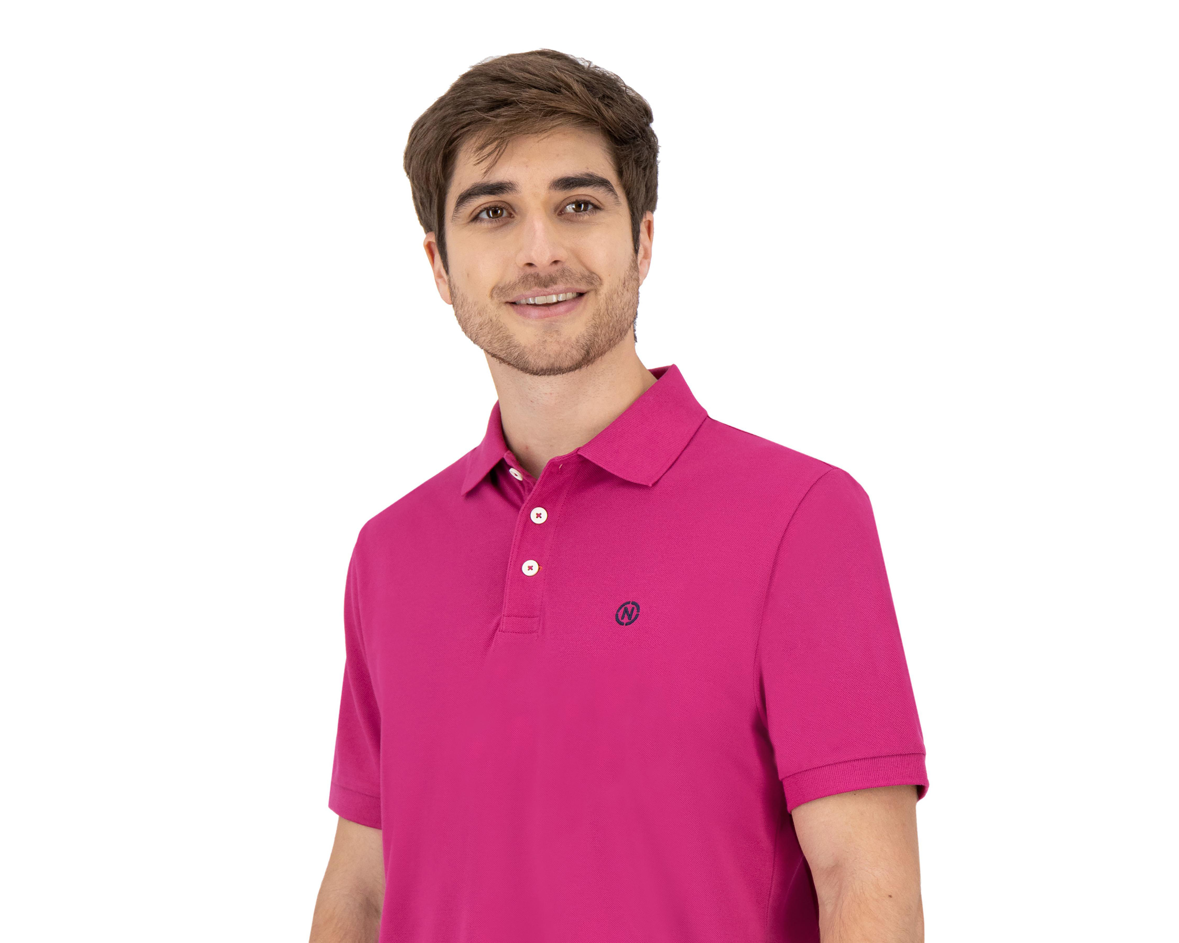 Foto 3 | Playera Polo Nautica Jeans Co Fucsia para Hombre