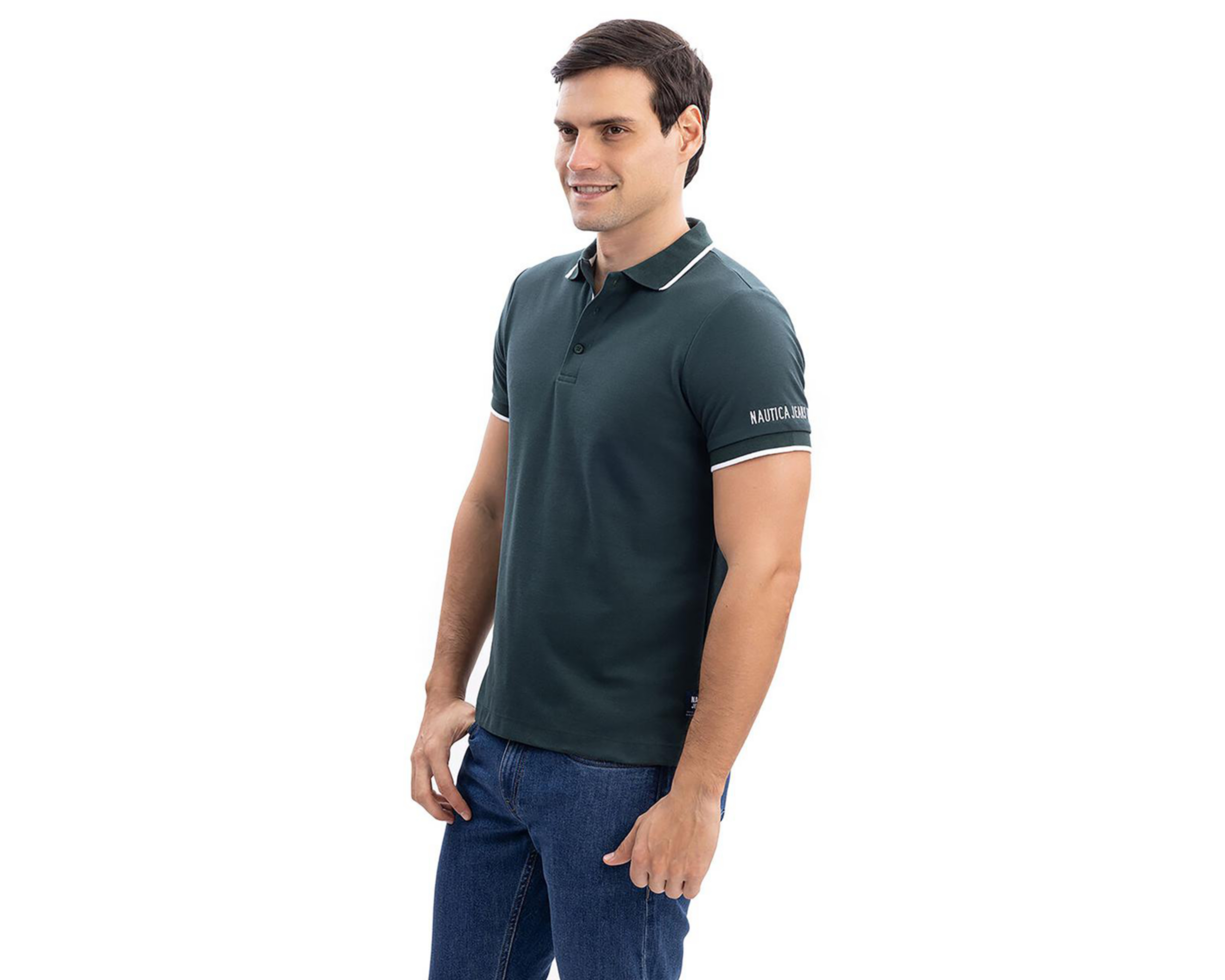 Foto 4 pulgar | Playera Polo Nautica Jeans Co Verde para Hombre