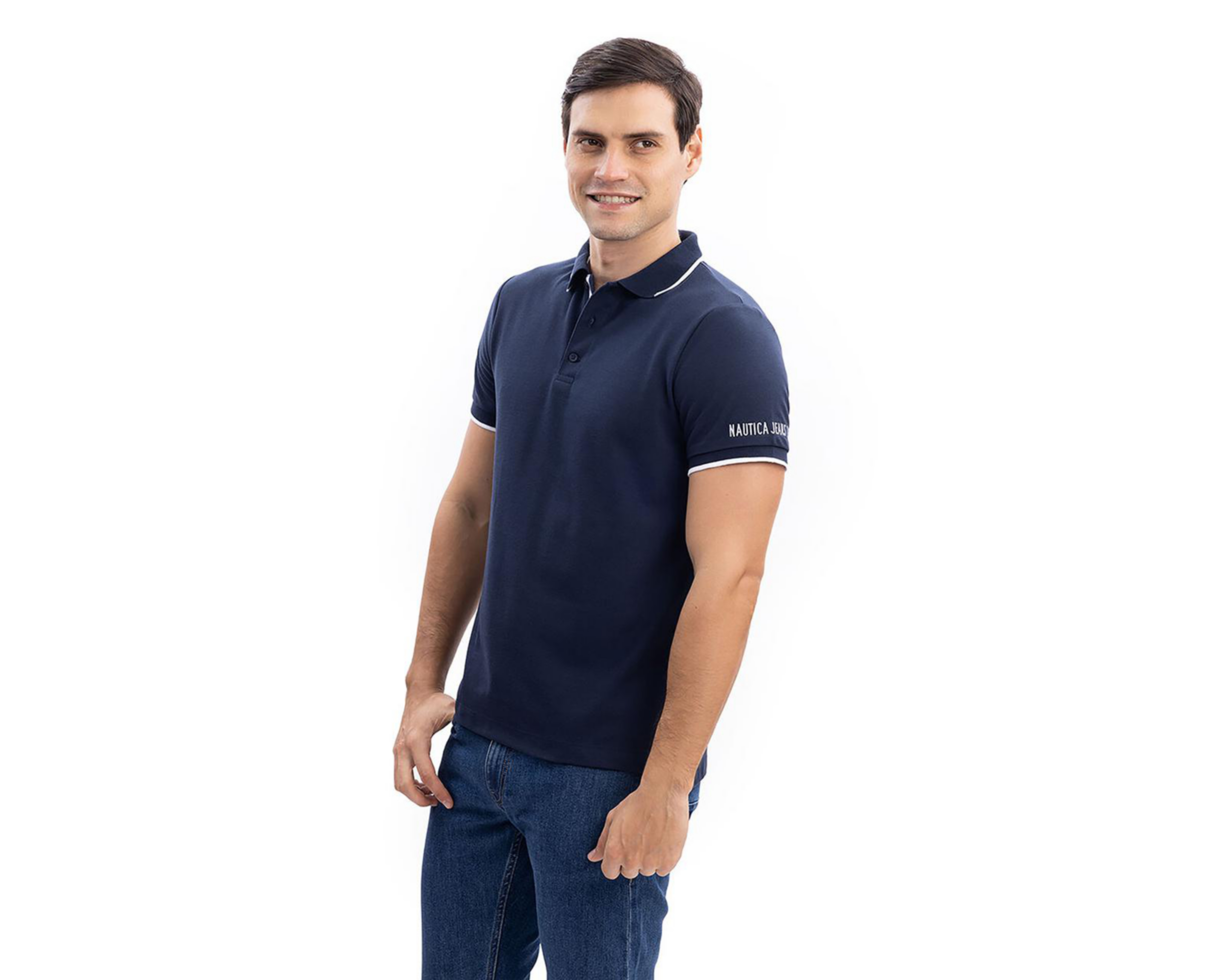 Foto 4 pulgar | Playera Polo Nautica Jeans Co Azul para Hombre