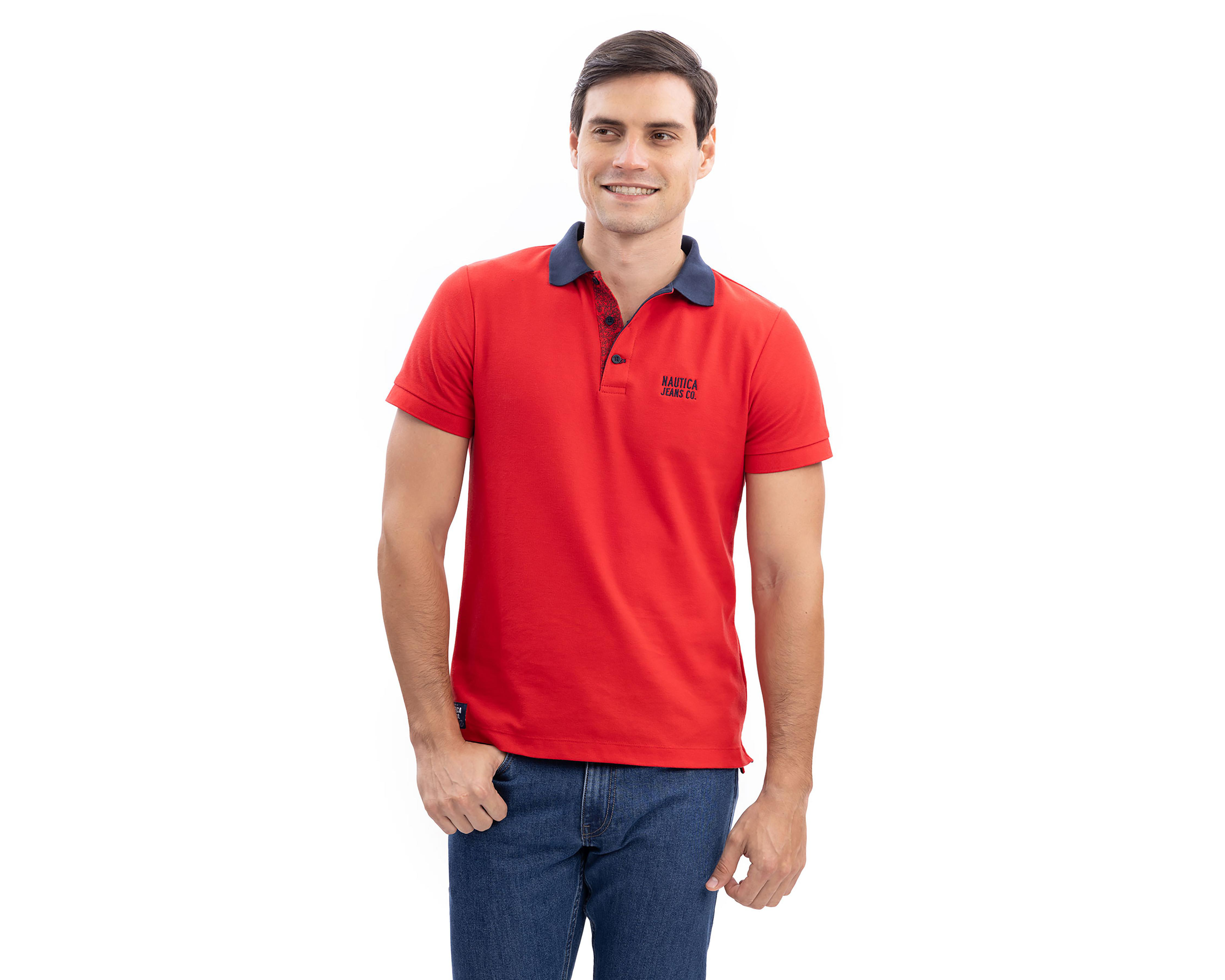 Playera Polo Nautica Jeans Co Roja para Hombre