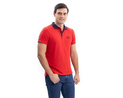 Foto 3 | Playera Polo Nautica Jeans Co Roja para Hombre