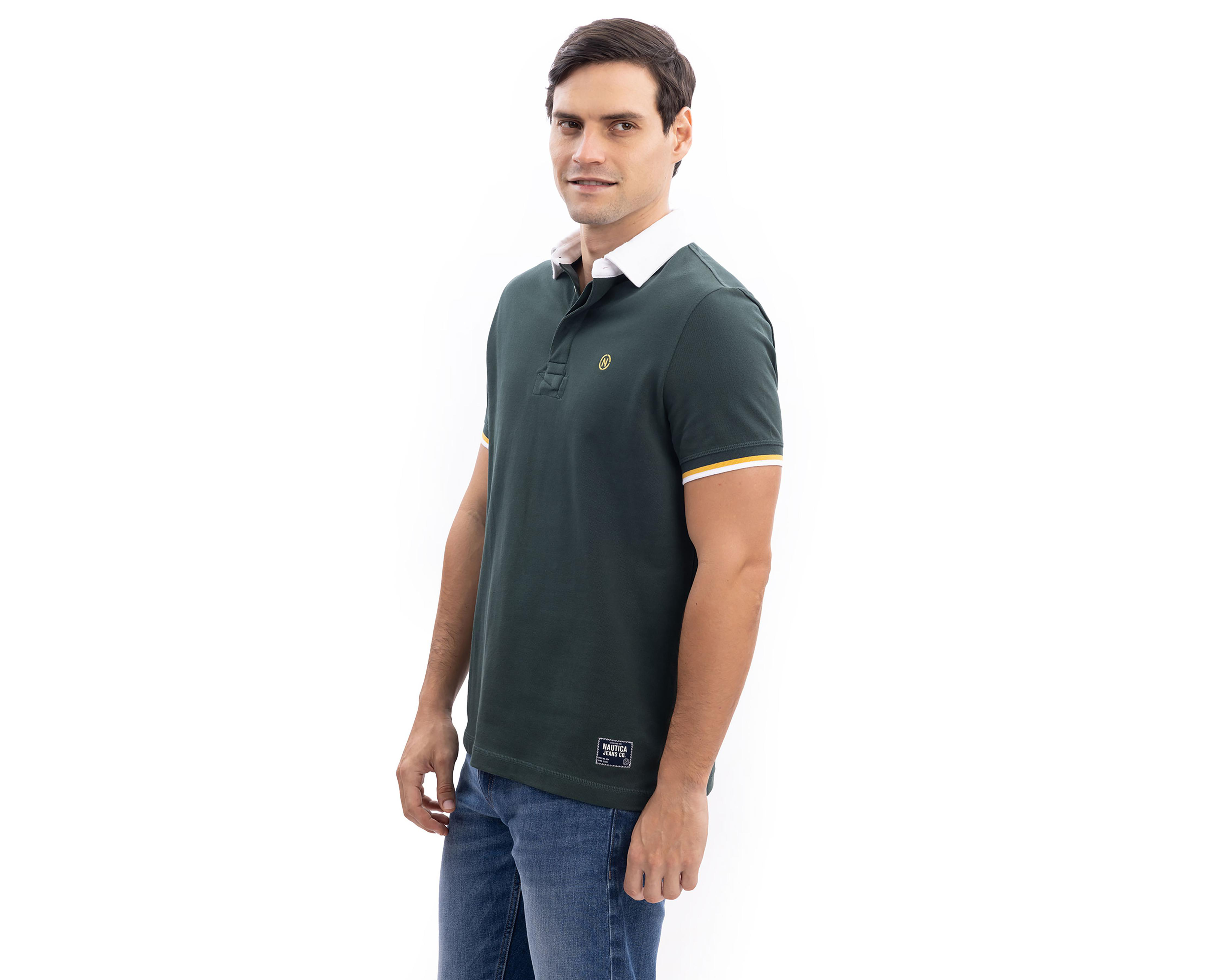 Foto 4 pulgar | Playera Polo Nautica Jeans Co Verde para Hombre