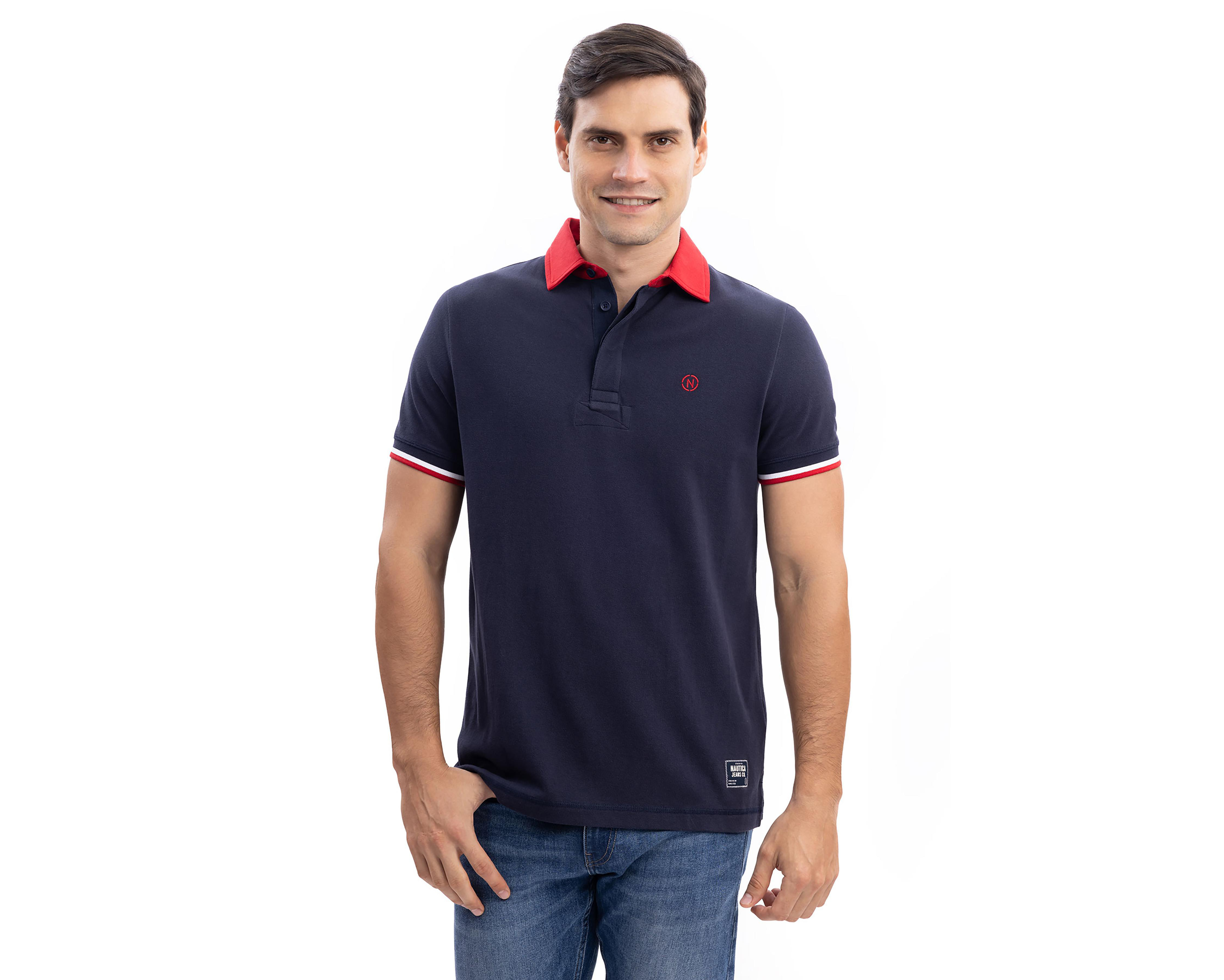 Foto 2 pulgar | Playera Polo Nautica Jeans Co Azul Marino para Hombre