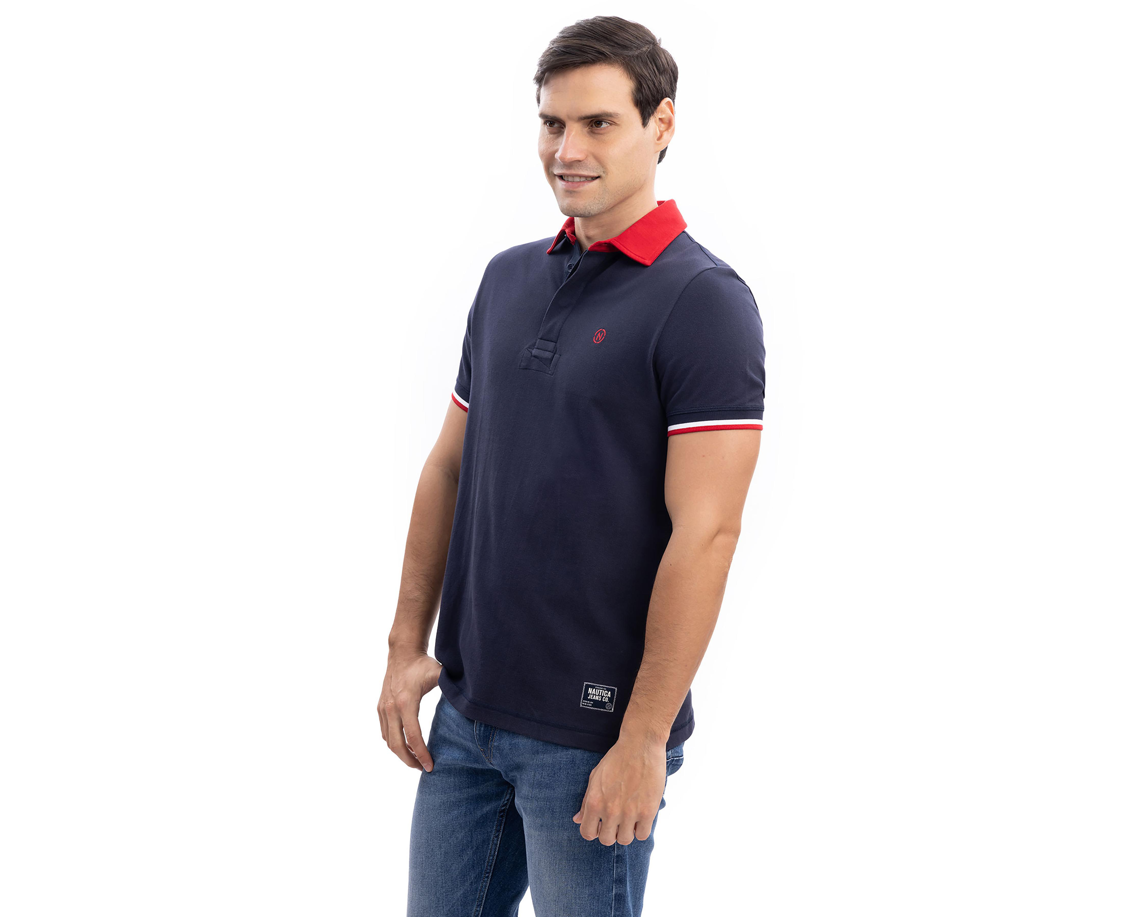Foto 4 pulgar | Playera Polo Nautica Jeans Co Azul Marino para Hombre