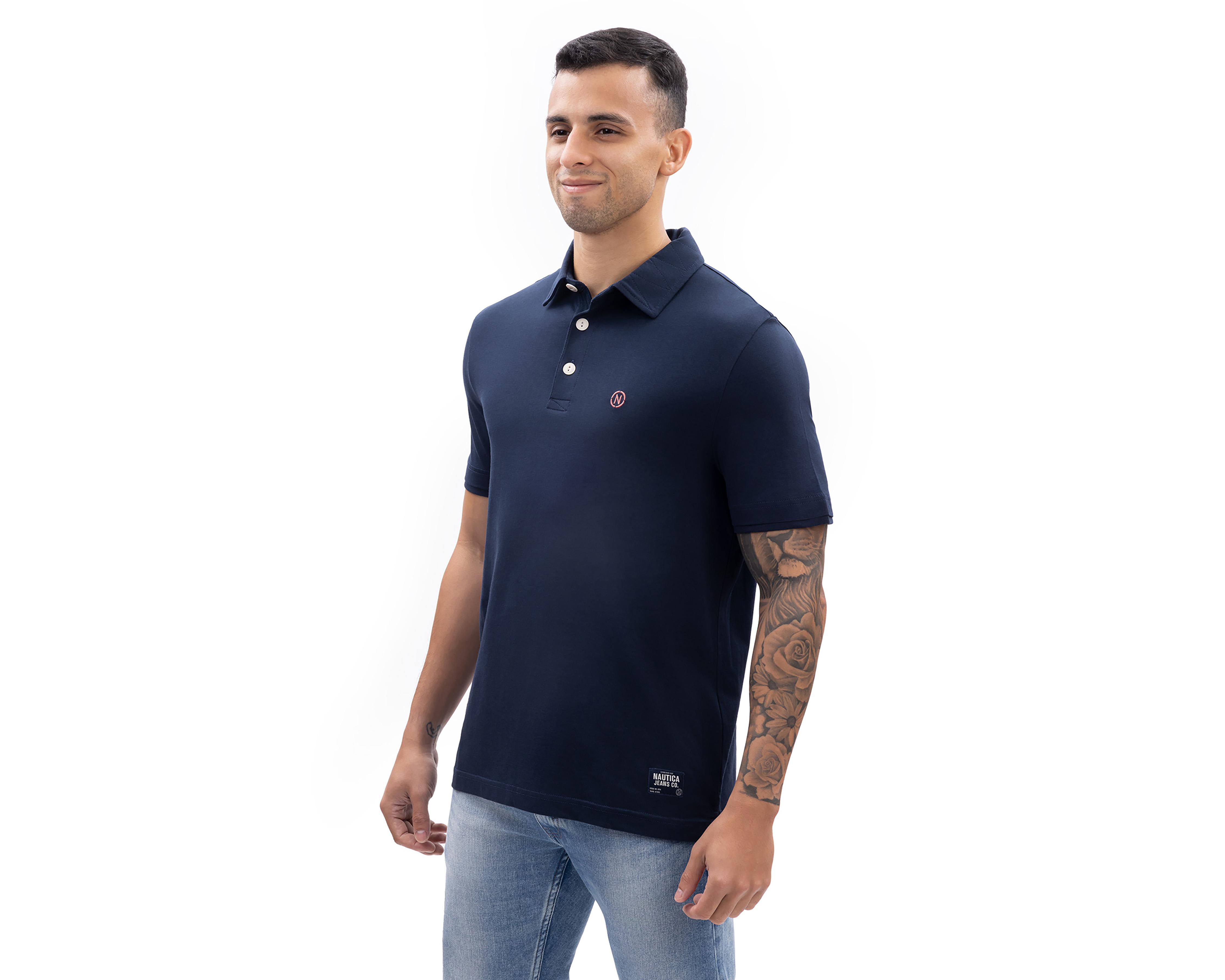 Foto 4 pulgar | Playera Polo Nautica Jeans Co Azul Marino para Hombre
