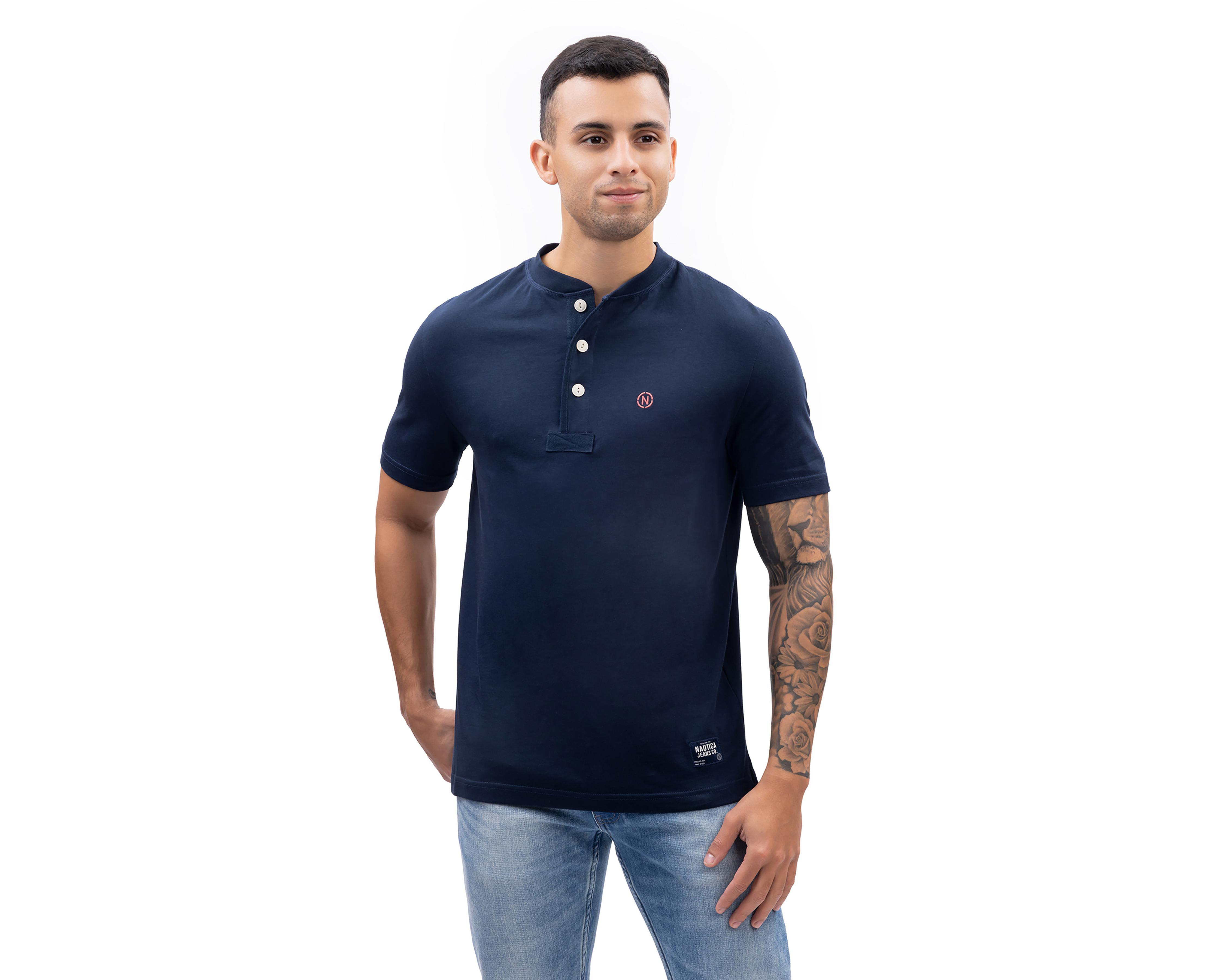 Playera Polo Nautica Jeans Co Cuello Mao Azul Marino para Hombre