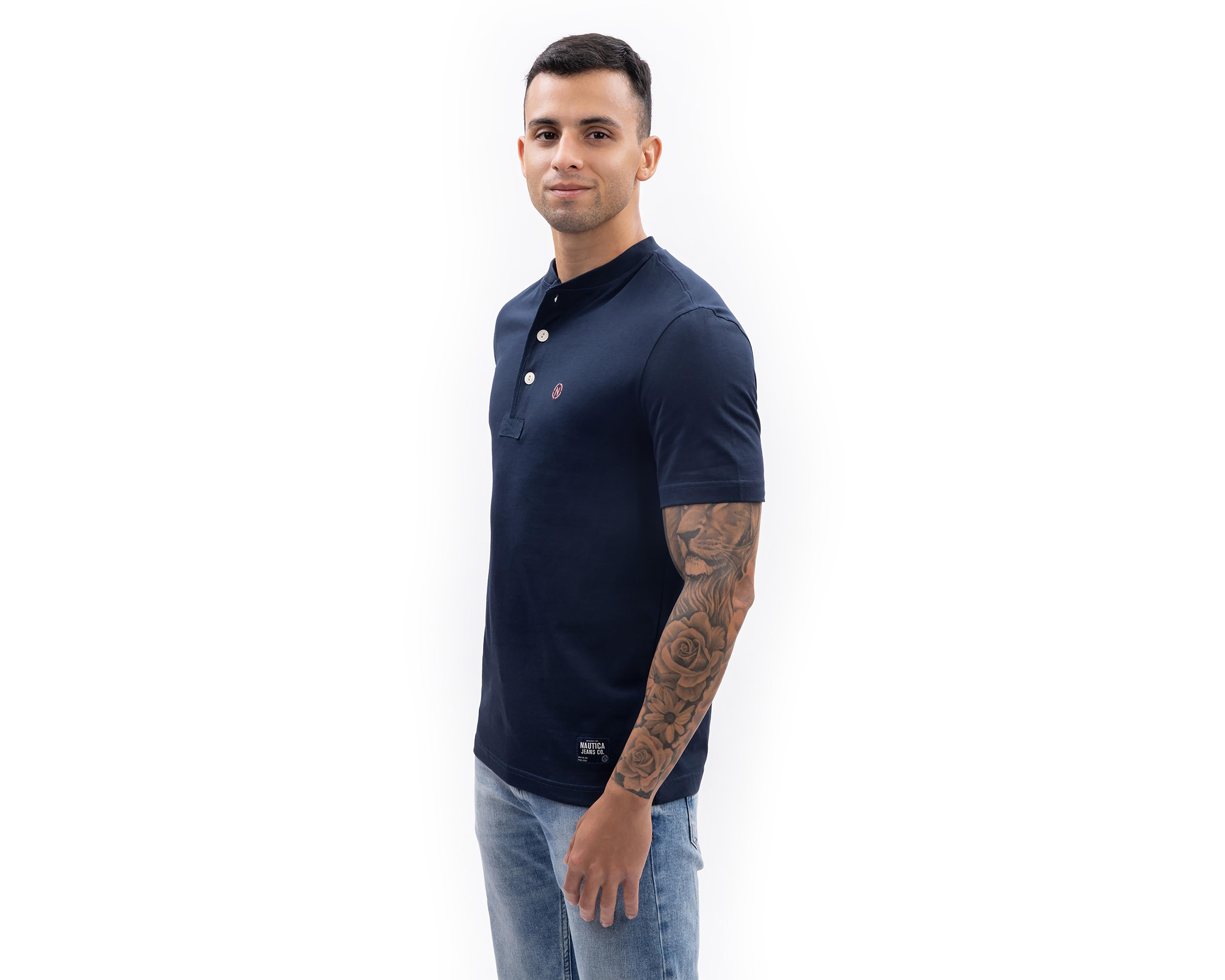 Foto 4 pulgar | Playera Polo Nautica Jeans Co Cuello Mao Azul Marino para Hombre