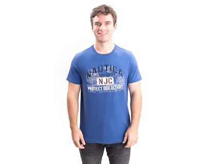 Foto 1 | Playera de Cuello Redondo Azul Nautica Jeans Co para Hombre