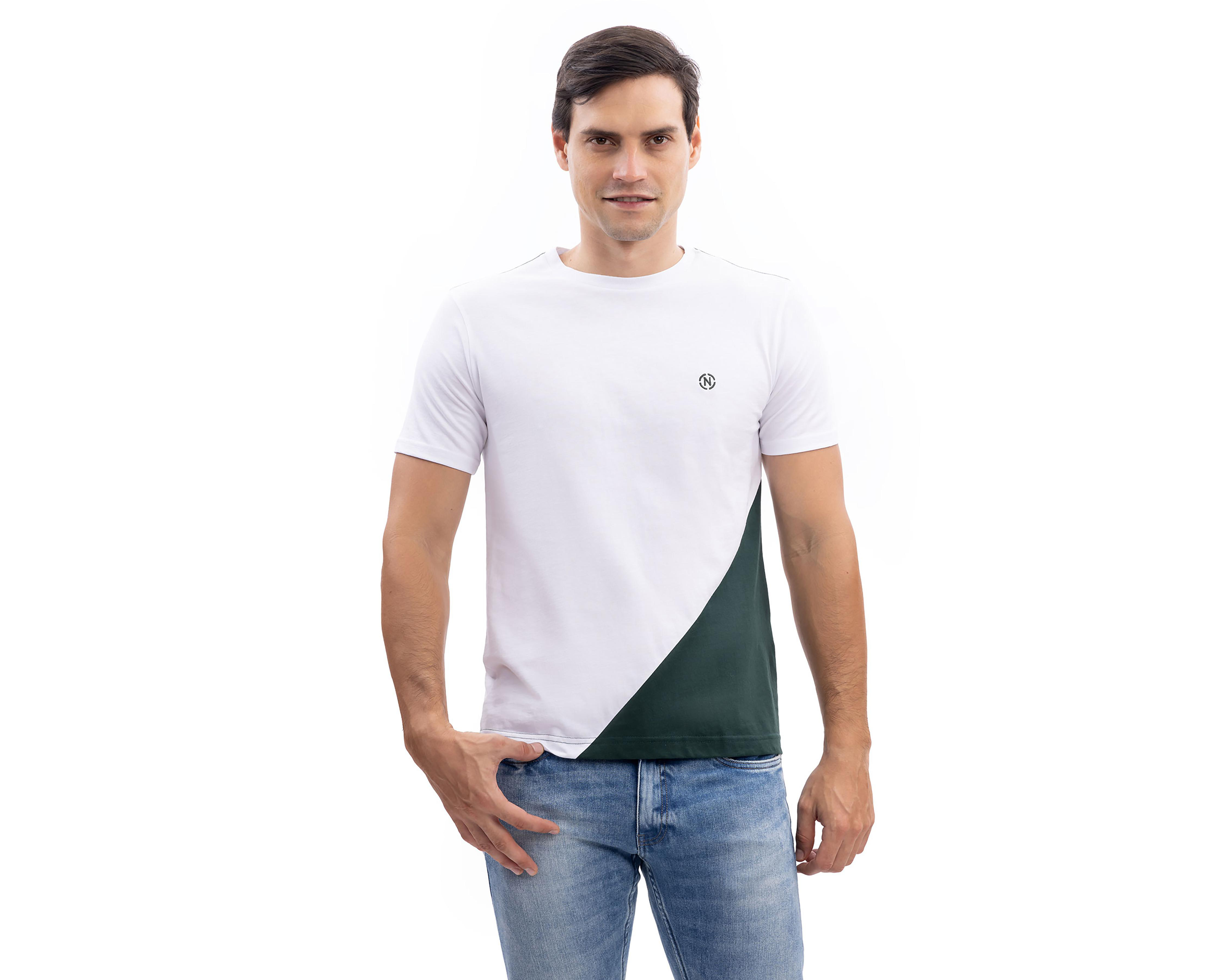 Playera de Cuello Redondo Blanca Nautica Jeans Co para Hombre
