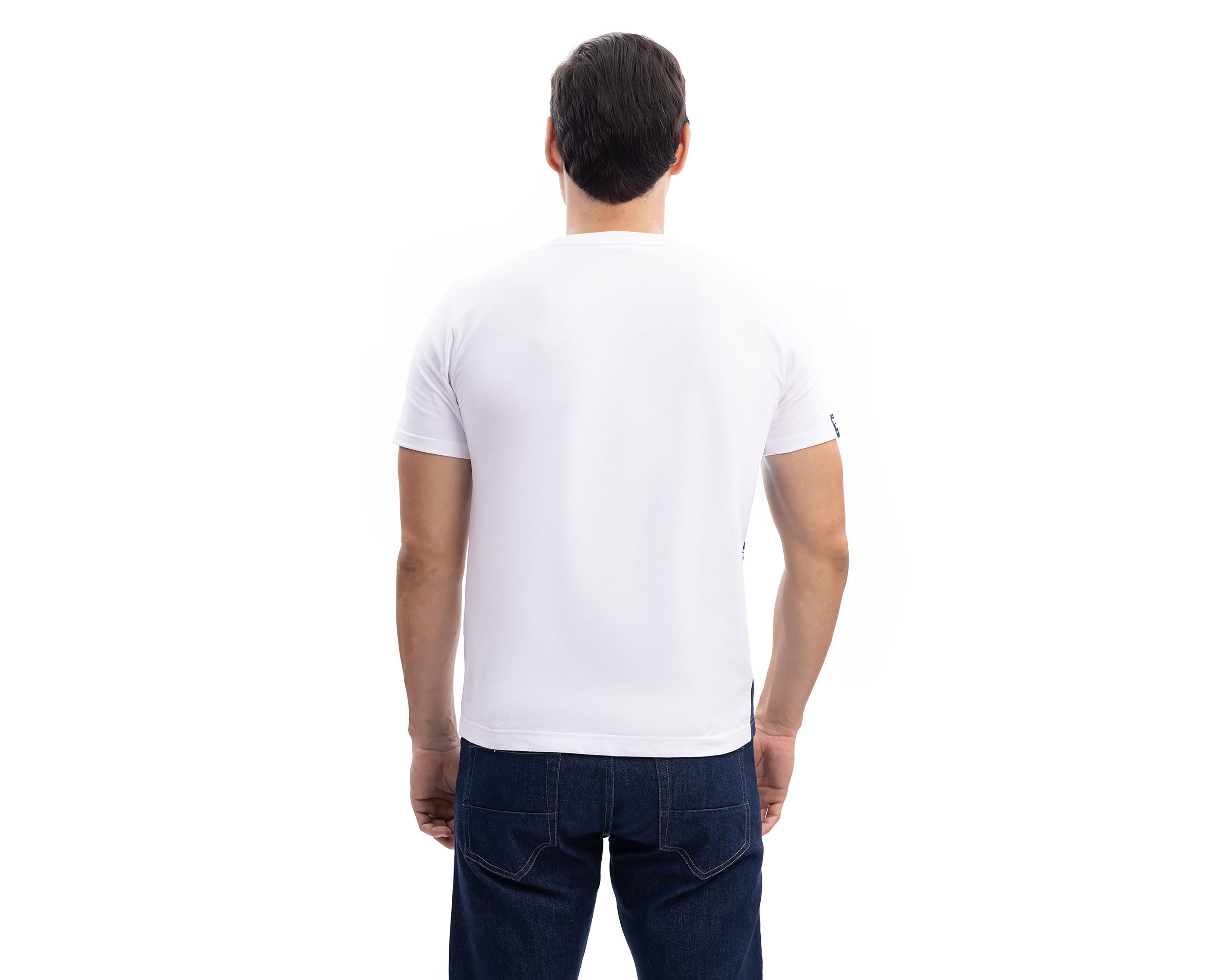 Foto 3 pulgar | Playera Cuello Redondo Blanca Nautica Jeans Co para Hombre