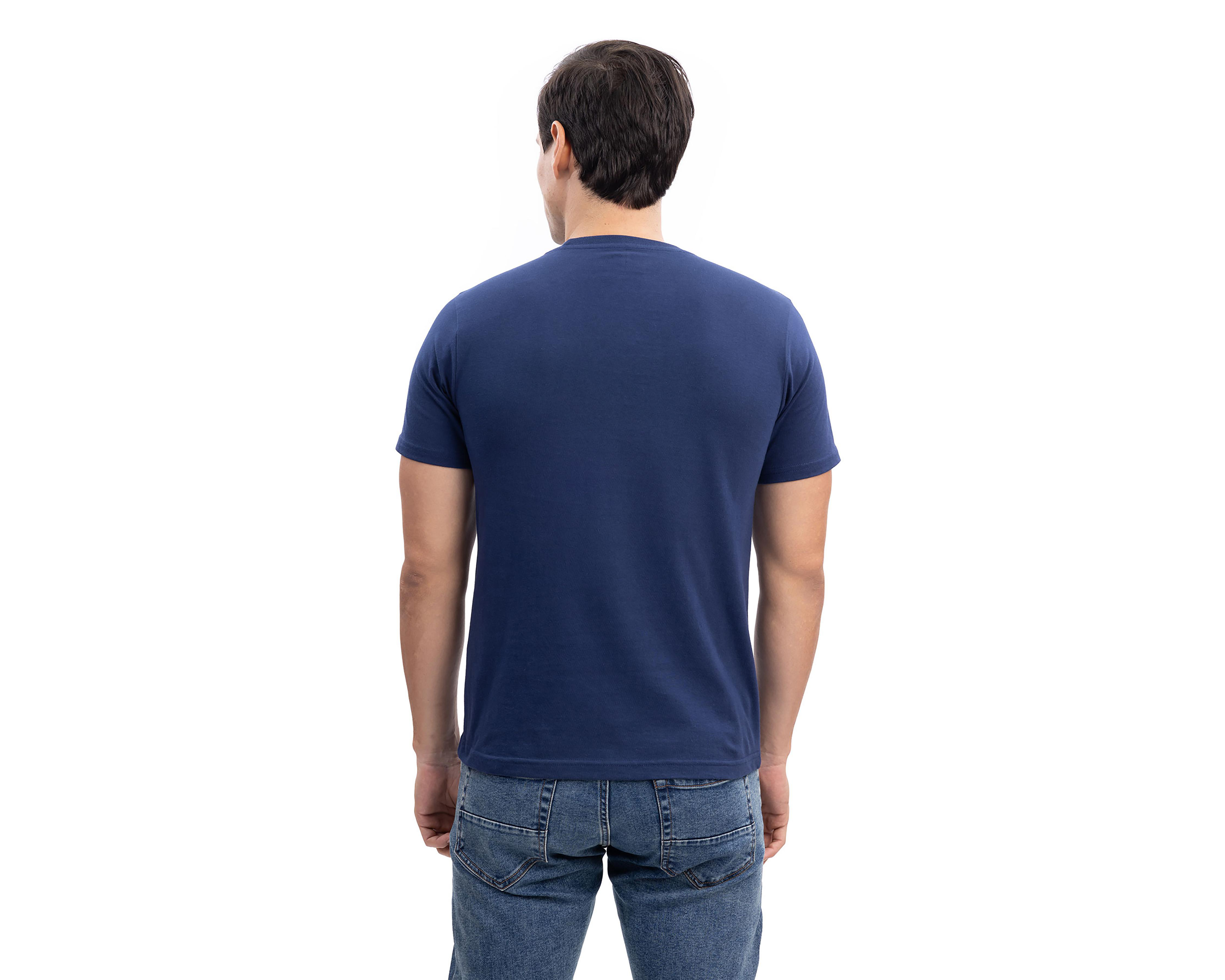 Foto 3 pulgar | Playera de Cuello Redondo Azul Marino Nautica Jeans Co para Hombre