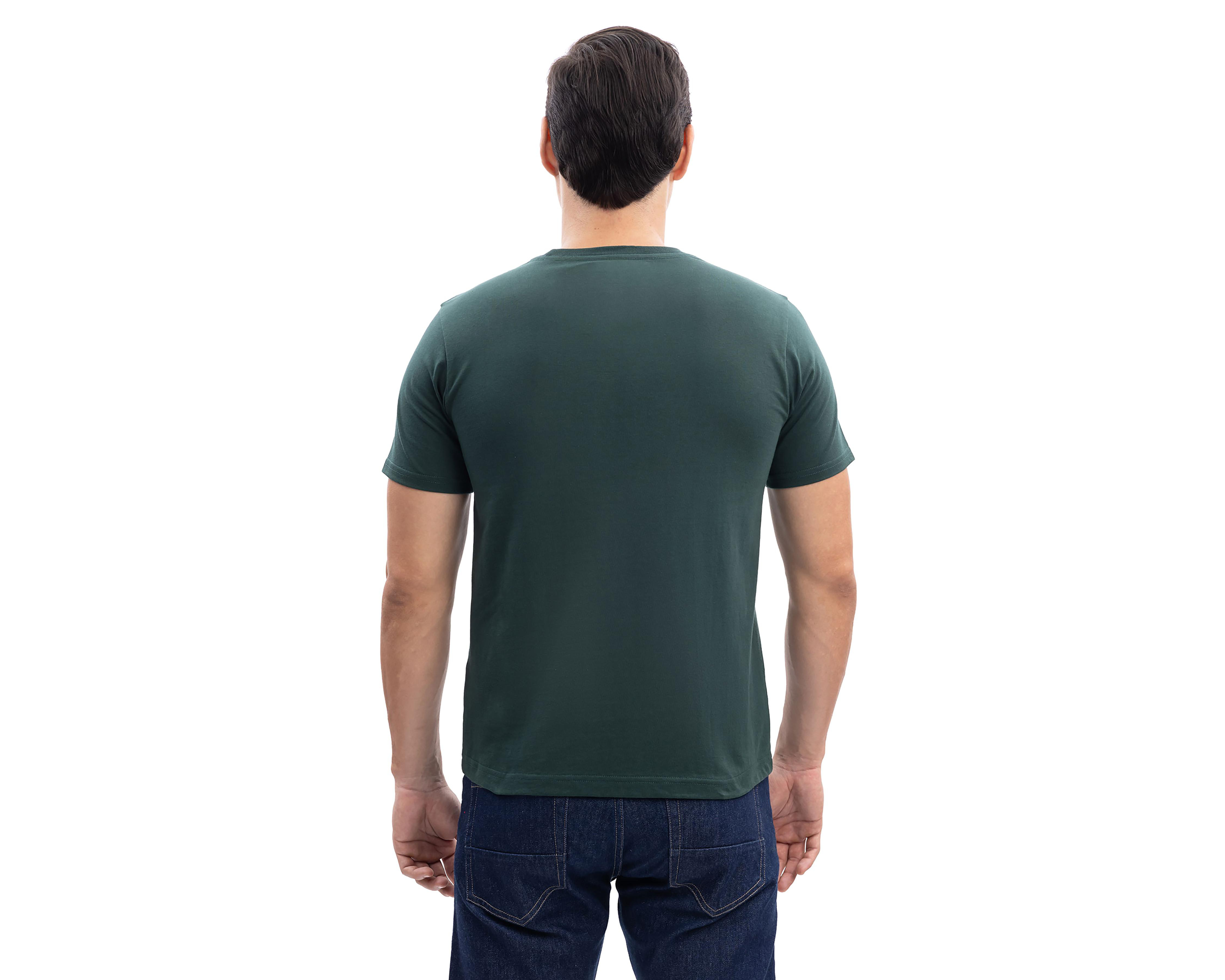 Foto 3 pulgar | Playera de Cuello Redondo Verde Nautica Jeans Co para Hombre