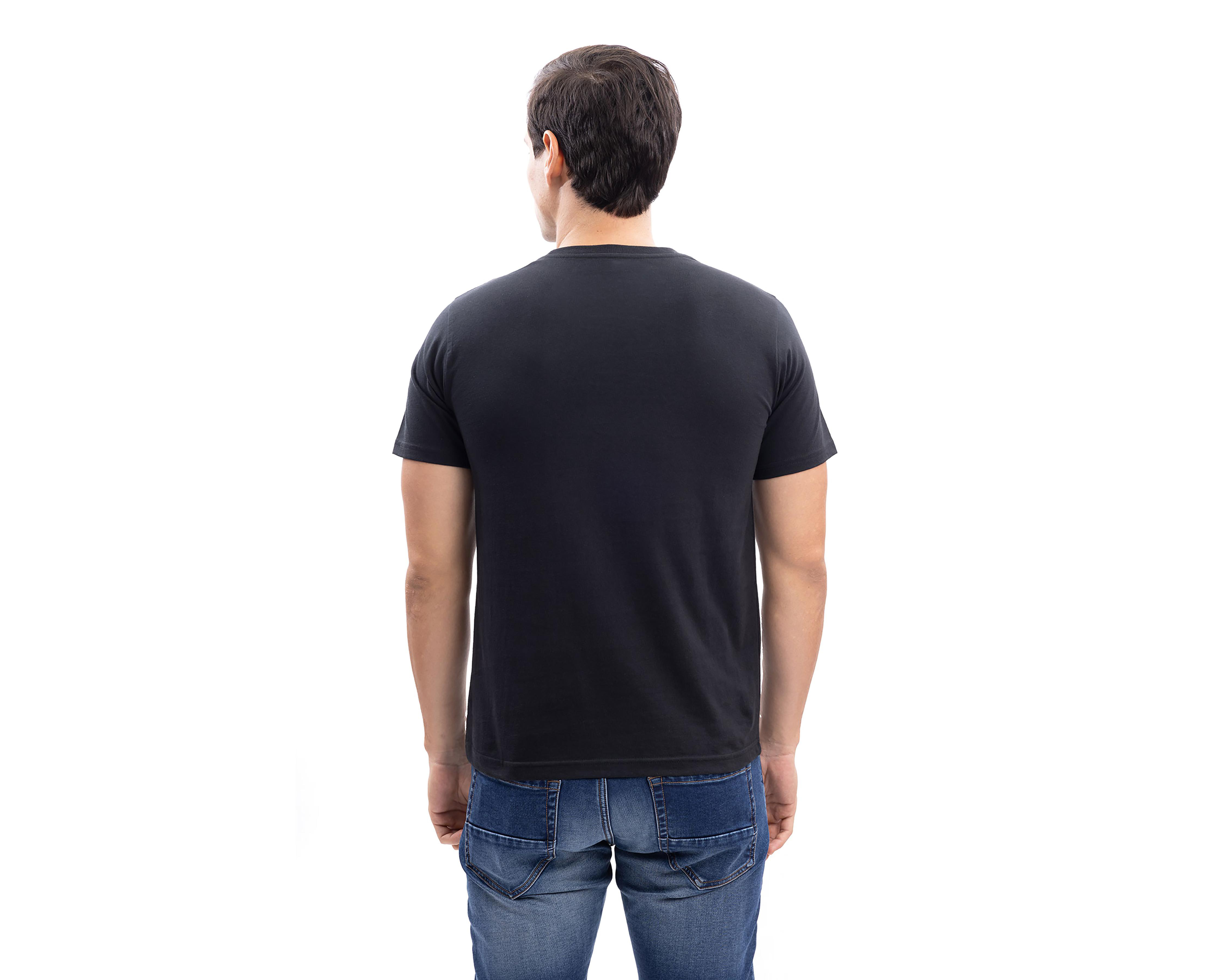 Foto 3 pulgar | Playera de Cuello Redondo Negra Nautica Jeans Co para Hombre