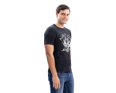 Foto 3 | Playera de Cuello Redondo Negra Nautica Jeans Co para Hombre