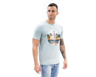 Foto 3 | Playera de Cuello Redondo Verde Nautica Jeans Co para Hombre