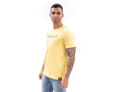 Foto 3 | Playera de Cuello Redondo Amarilla Nautica Jeans Co para Hombre