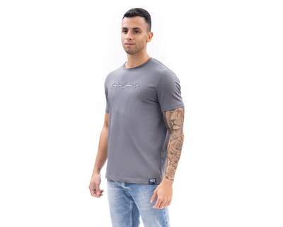 Foto 3 | Playera de Cuello Redondo Gris Nautica Jeans Co para Hombre