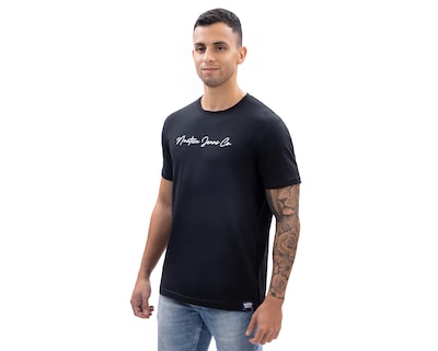 Foto 3 | Playera de Cuello Redondo Negra Nautica Jeans Co para Hombre