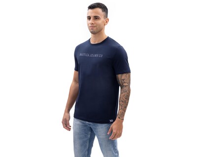 Foto 3 | Playera de Cuello Redondo Azul Nautica Jeans Co para Hombre